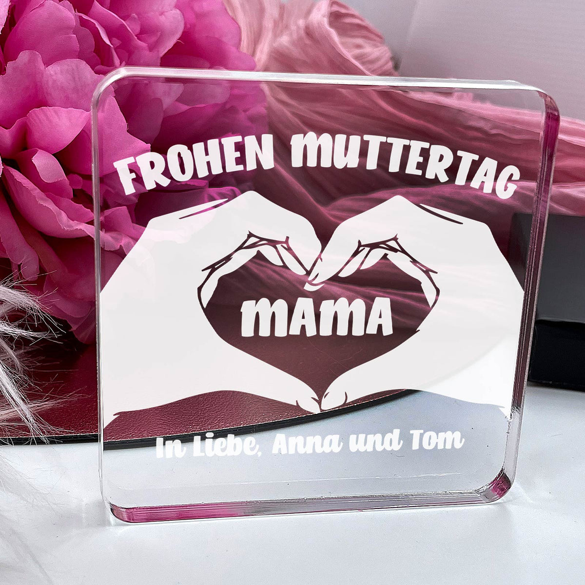 Herzensgruß für Mama - Plexiglasplakette