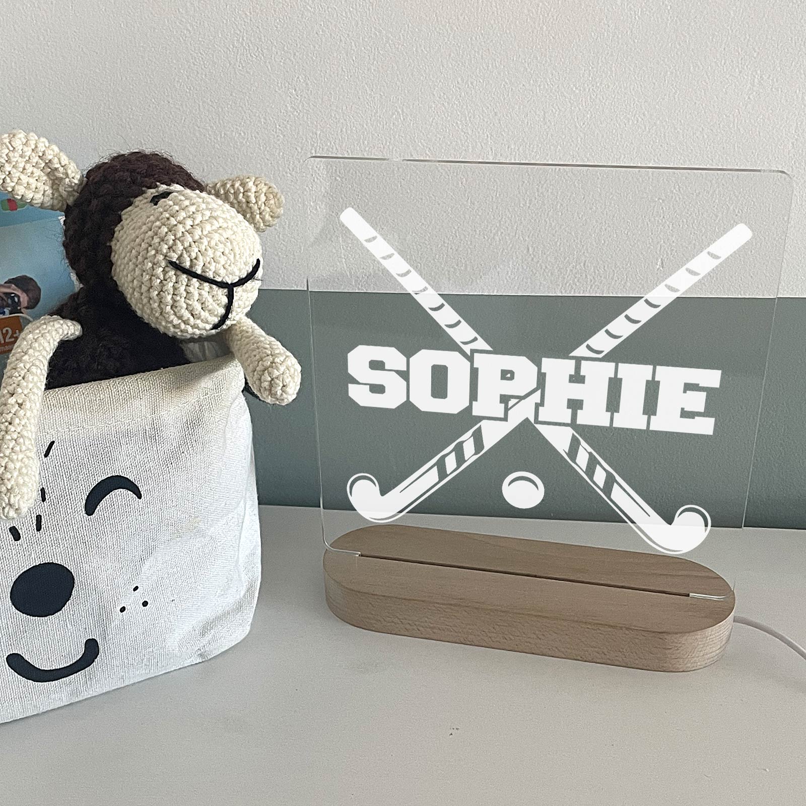 Hockey Nachtlampe mit Namen