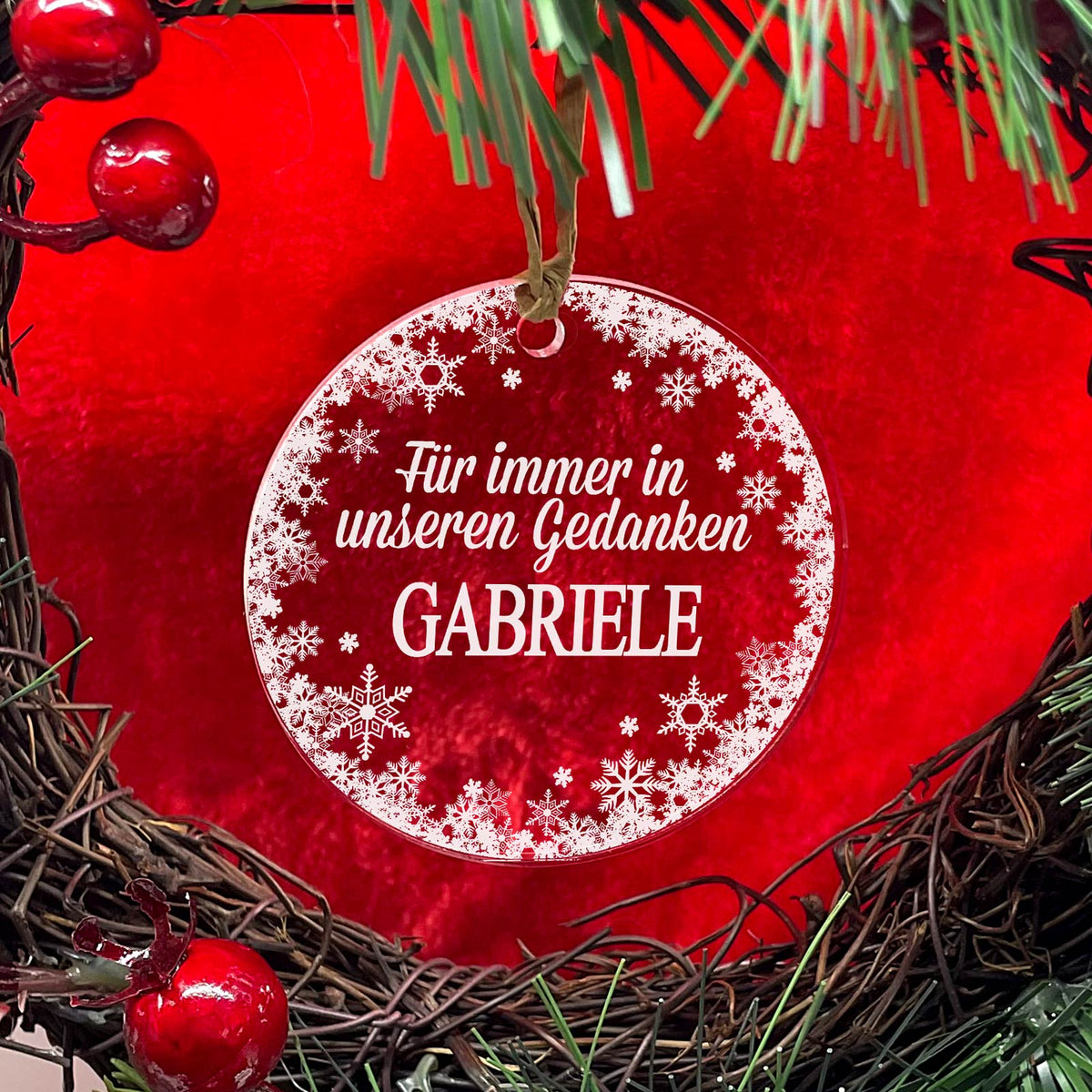 Für immer in unseren Gedanken - Weihnachtsdeko