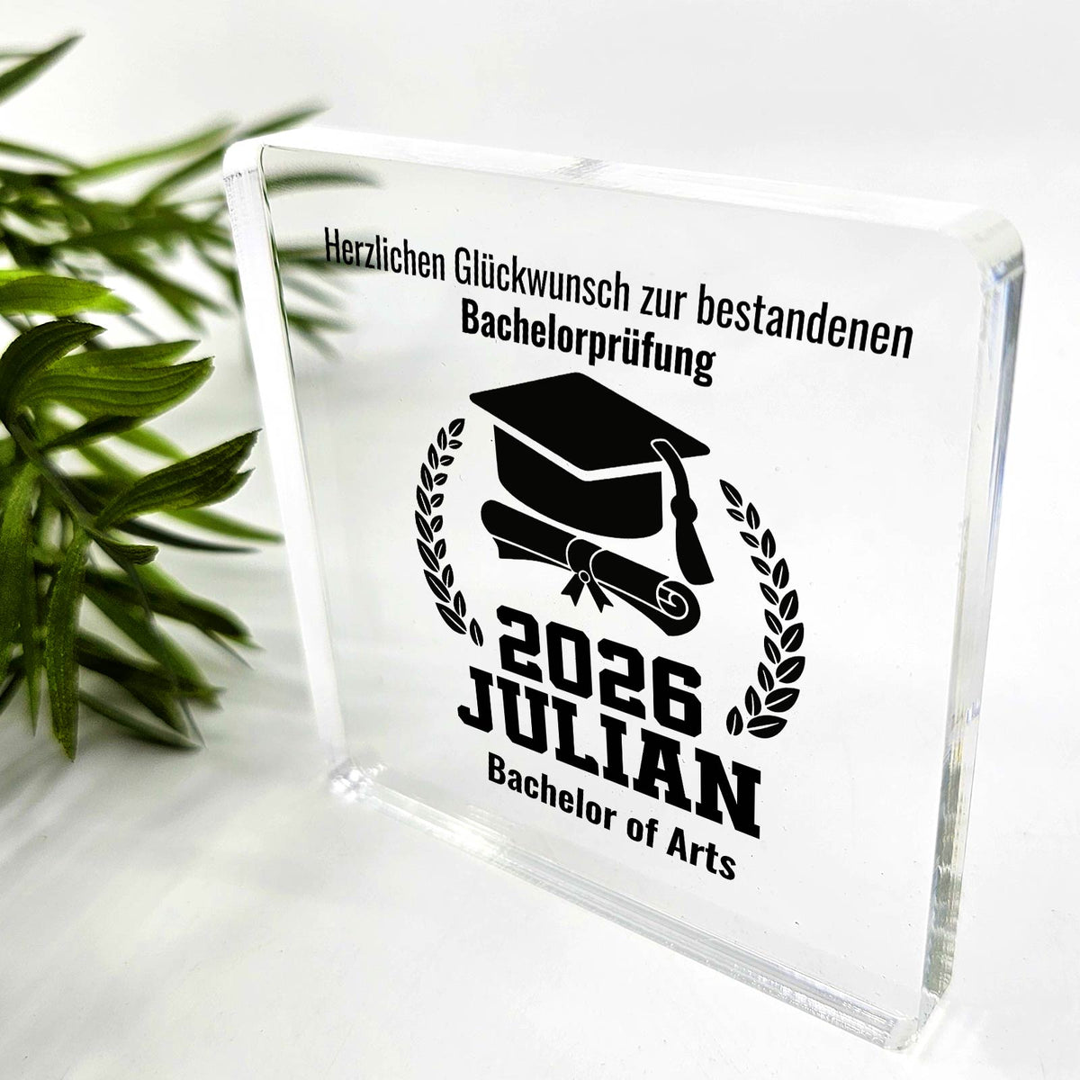 Herzlichen Glückwunsch zur bestanden ...  Plexiglas-Plakette