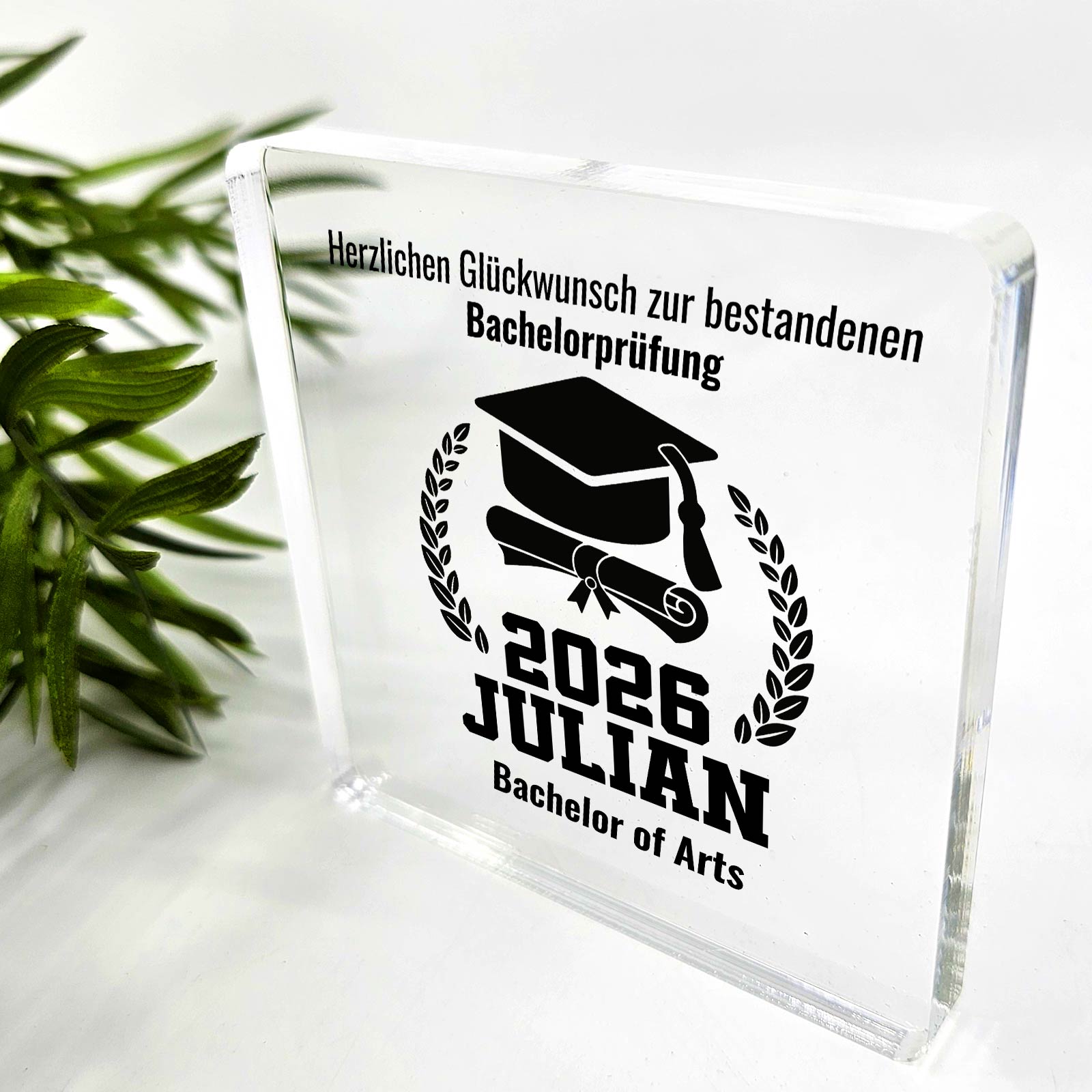 Herzlichen Glückwunsch zur bestanden ...  Plexiglas-Plakette