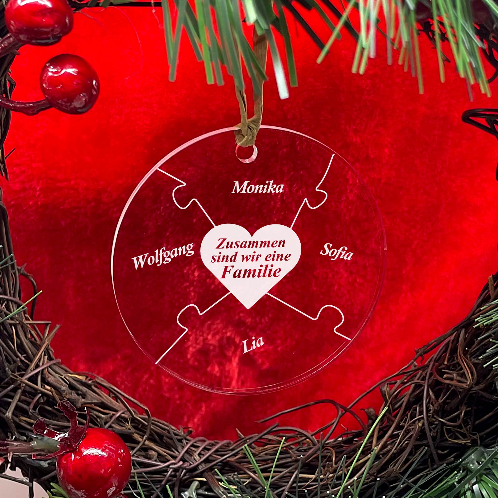 Familienpuzzle - Weihnachtsdeko