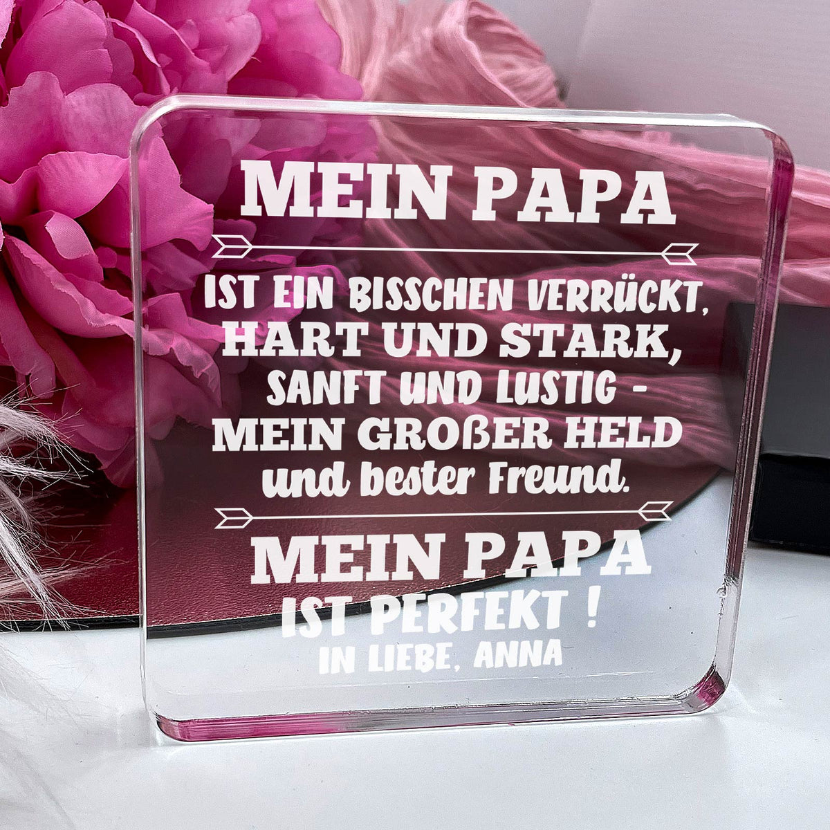 Mein Papa ist perfekt !  – Persönliches Geschenk aus Plexiglas