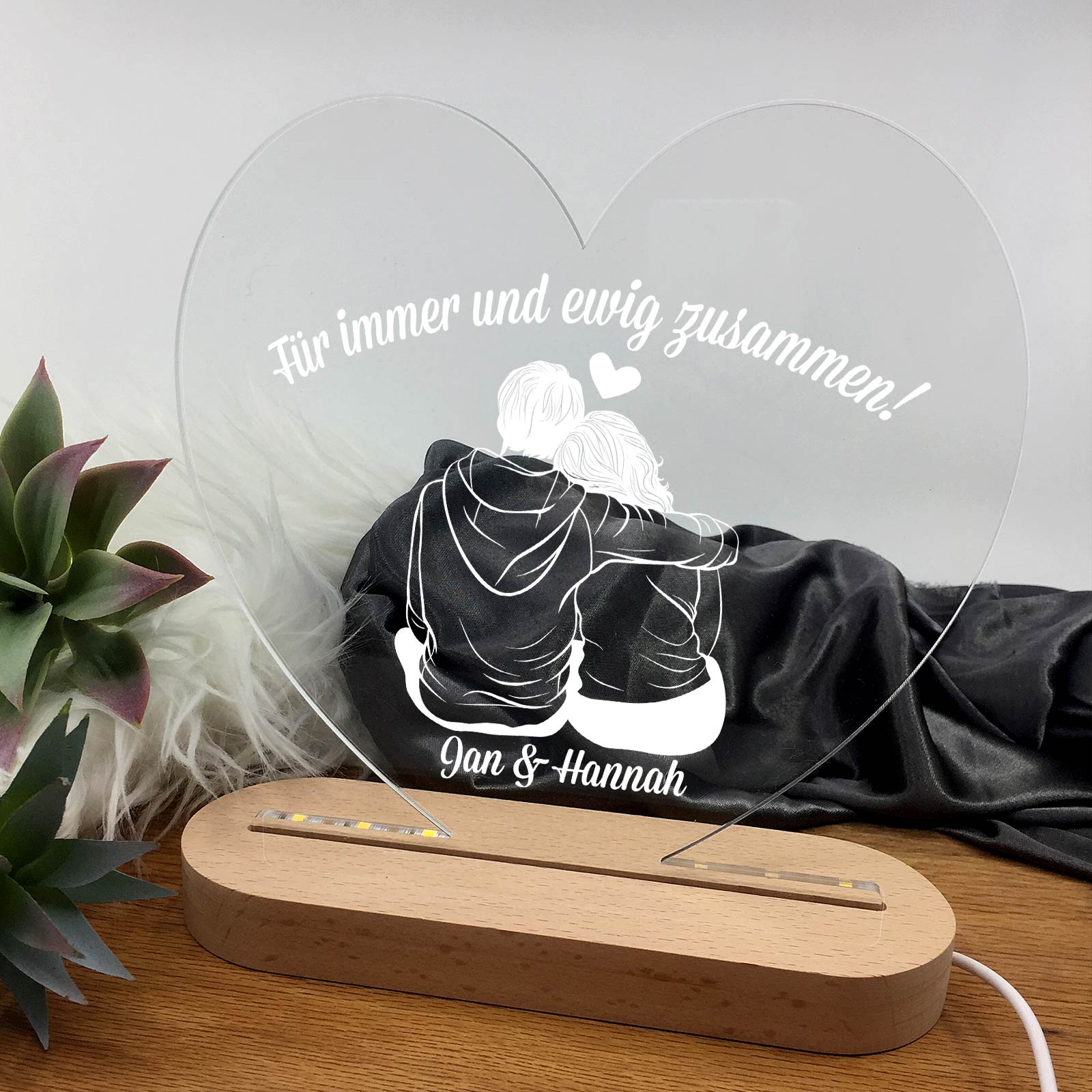 Liebespaar – Herz-LED-Lampe