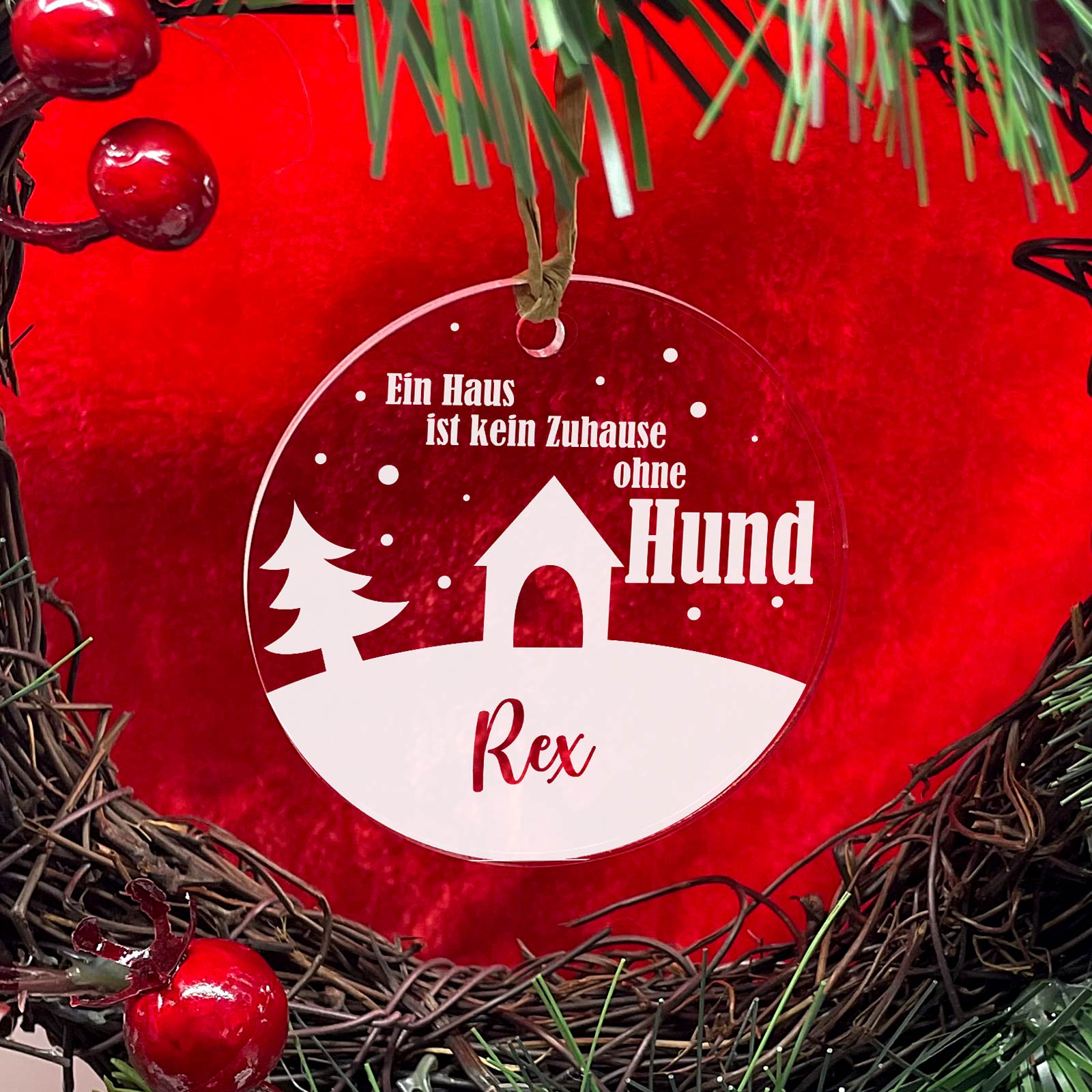 Kein Zuhause ohne Hund - Weihnachtsdeko