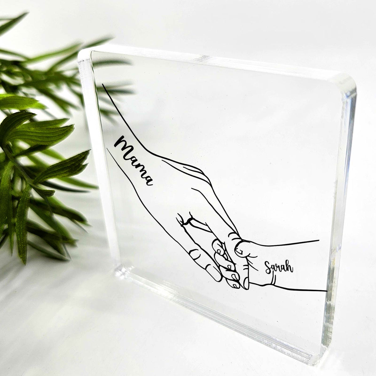 Familienhände – Plexiglas-Plakette