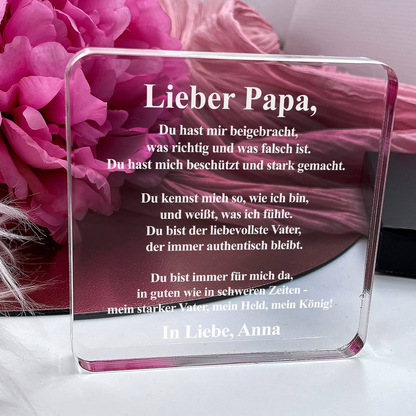 Papa, du hast mich stark gemacht - Plexiglas-Plakette