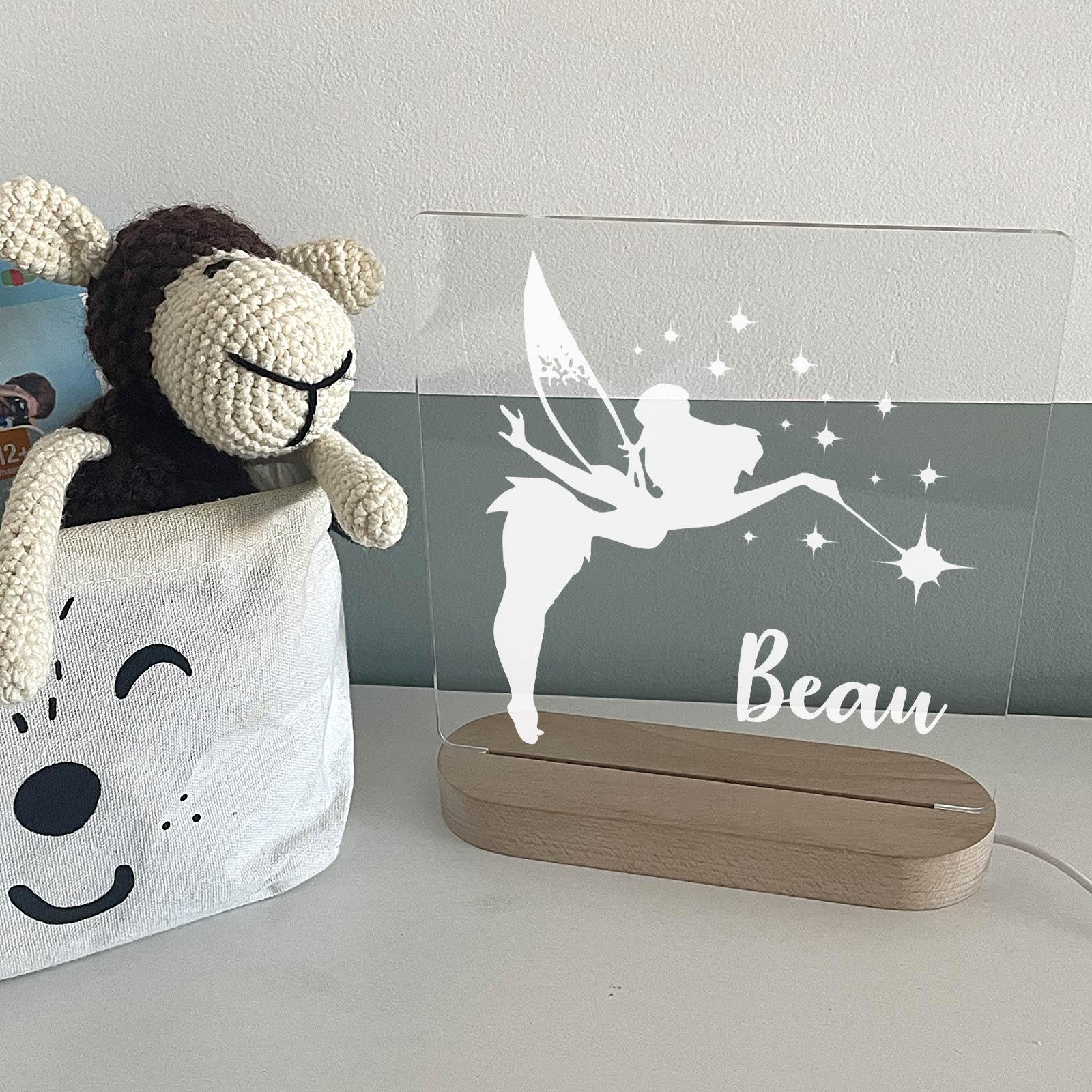 Personalisierte Nachtlampe mit Nachtelfe