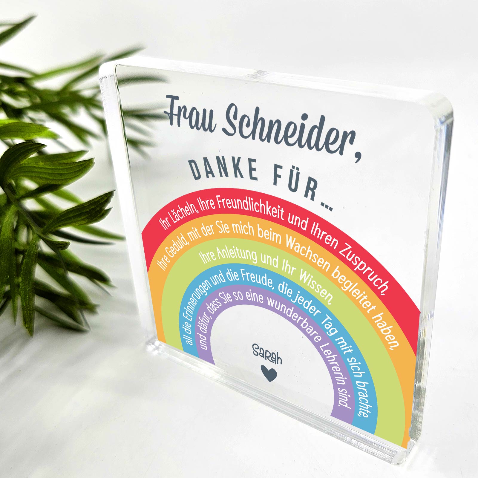 Danke für … - Plexiglas-Plakette