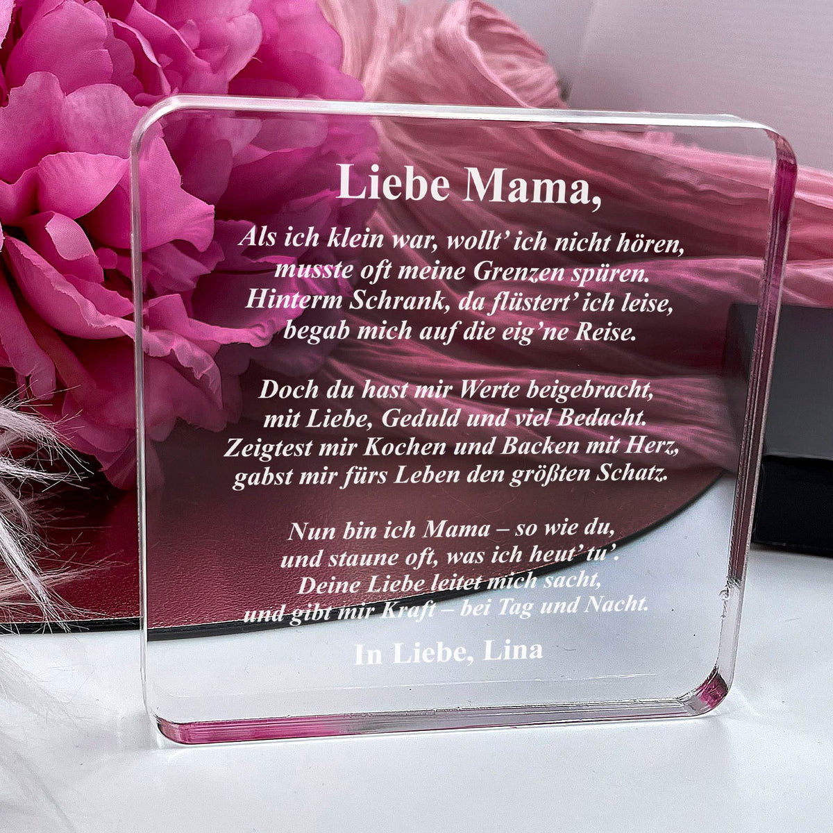 Mama, als ich klein war  - Plexiglasplakette
