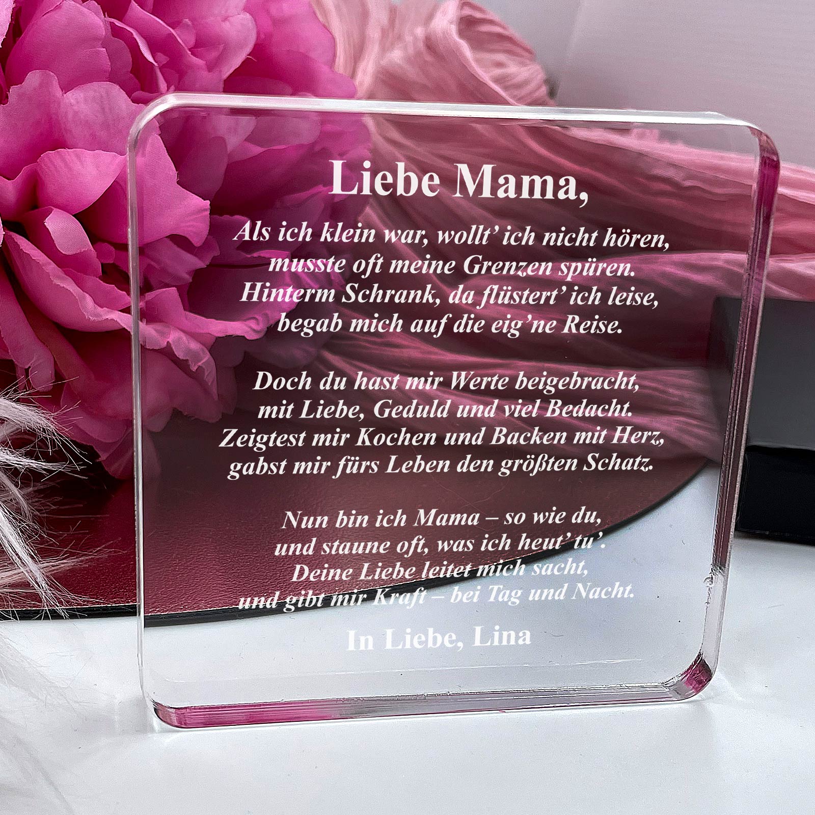 Mama, als ich klein war  - Plexiglasplakette