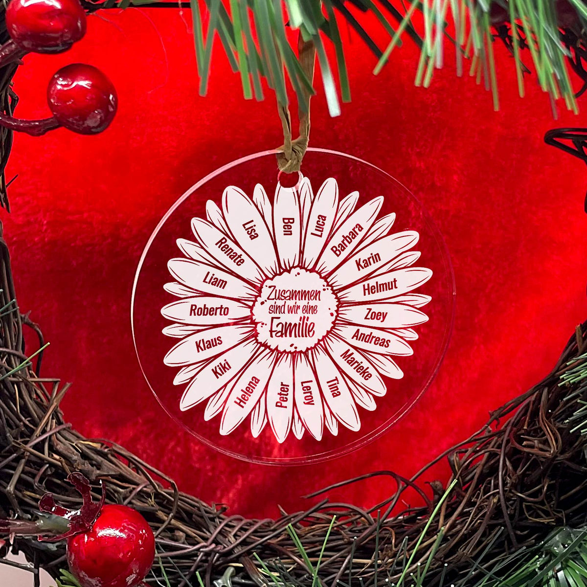 Familienblume - Weihnachtsdeko