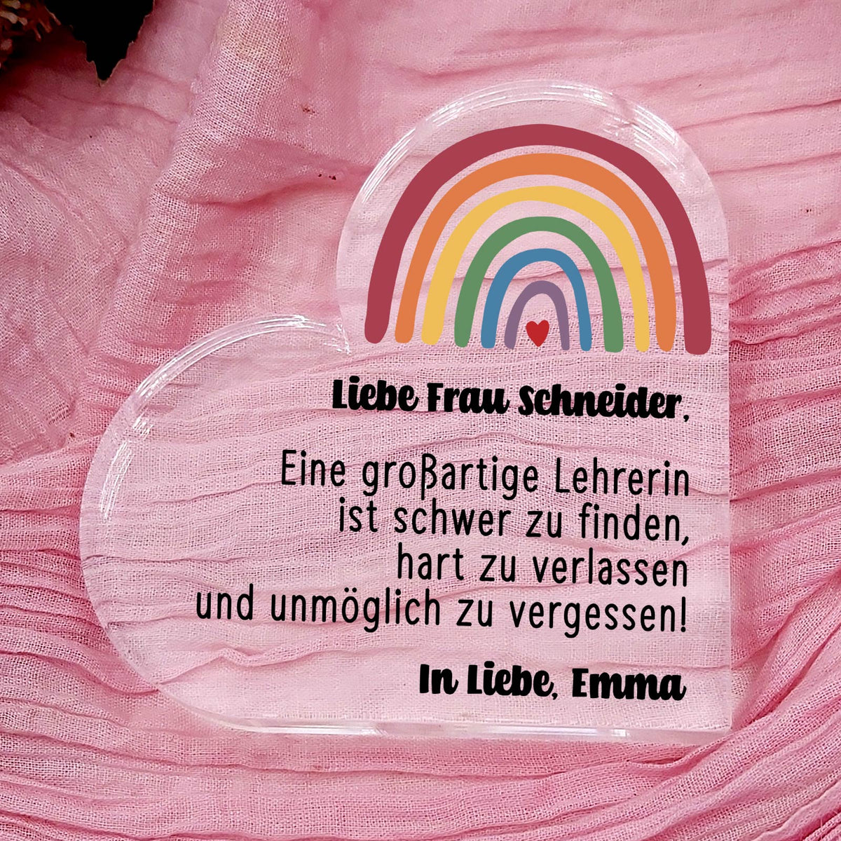 Unmöglich zu vergessen! -  Plexiglasherz