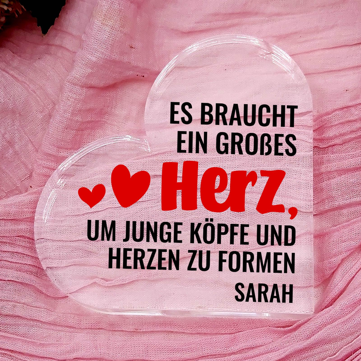 Ein großes Herz – Geschenk zum Abschied für Lehrerinnen und Erzieherinnen