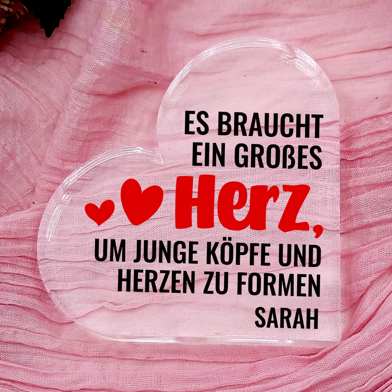 Ein großes Herz – Geschenk zum Abschied für Lehrerinnen und Erzieherinnen