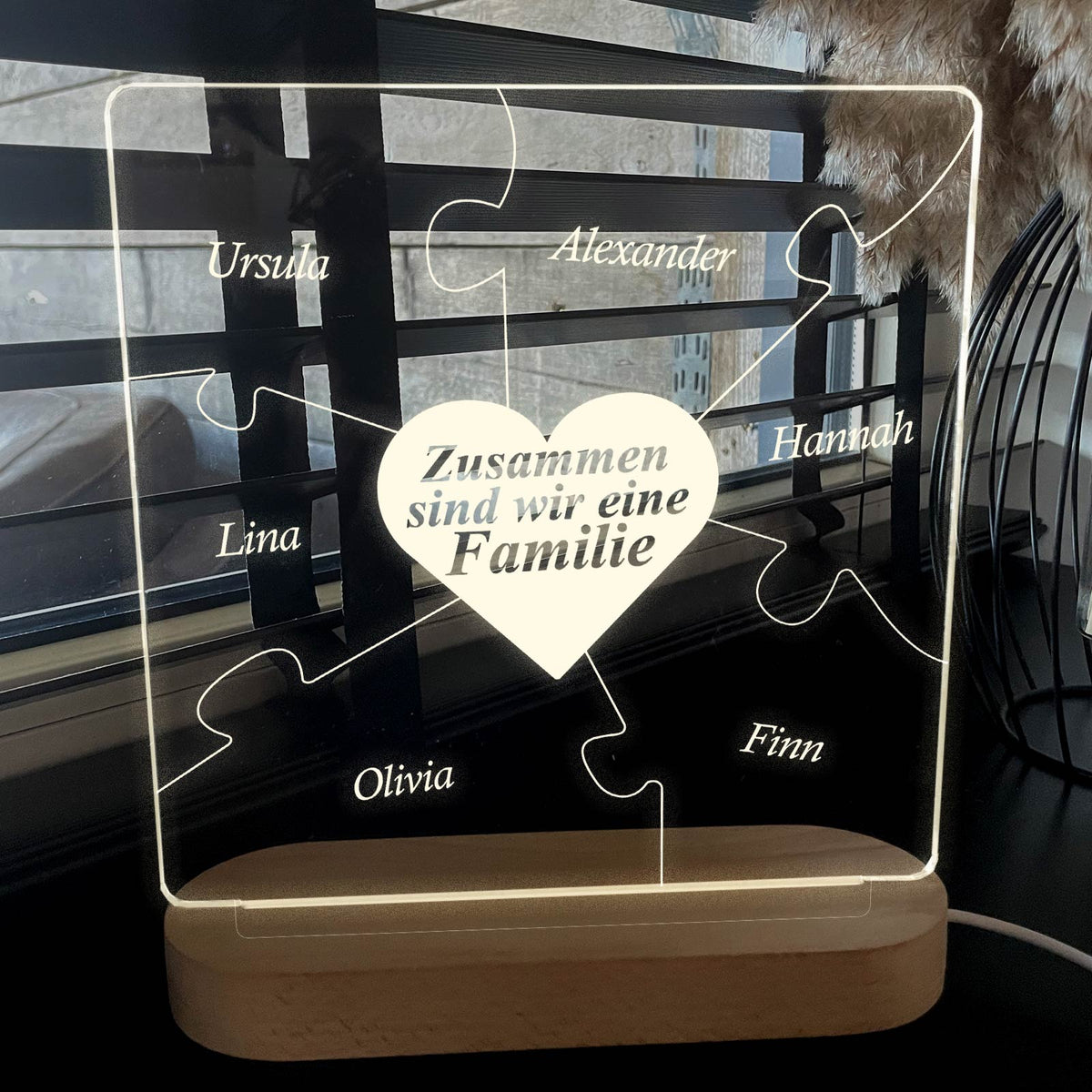 Familien-Puzzle – LED-Lampe