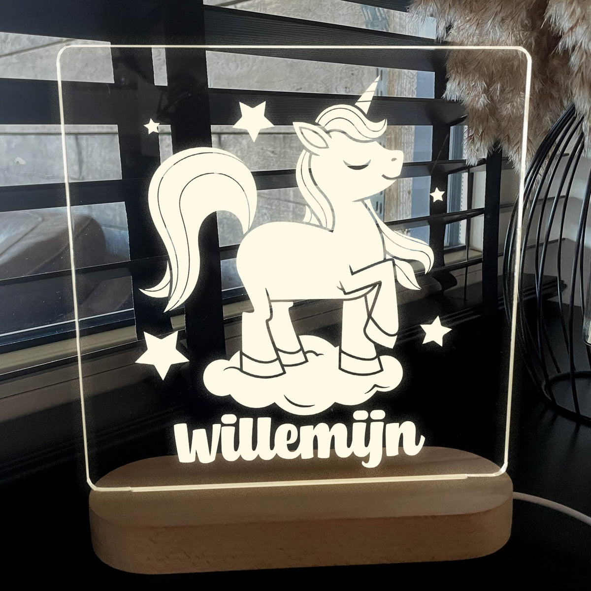 Einhorn Nachtlampe mit Namen