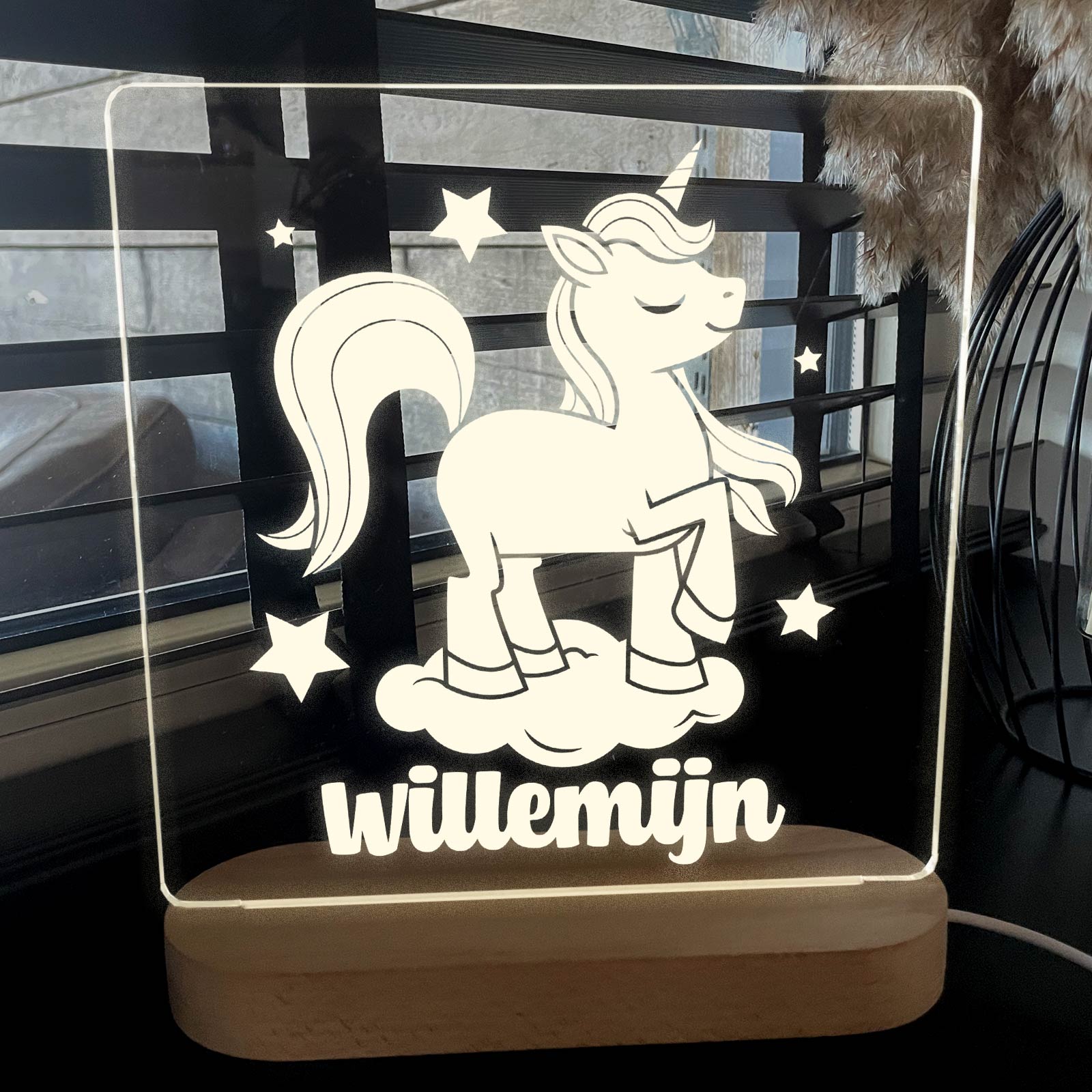 Einhorn Nachtlampe mit Namen