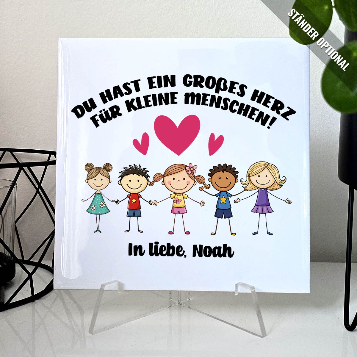 Ein großes Herz- Keramikkachel