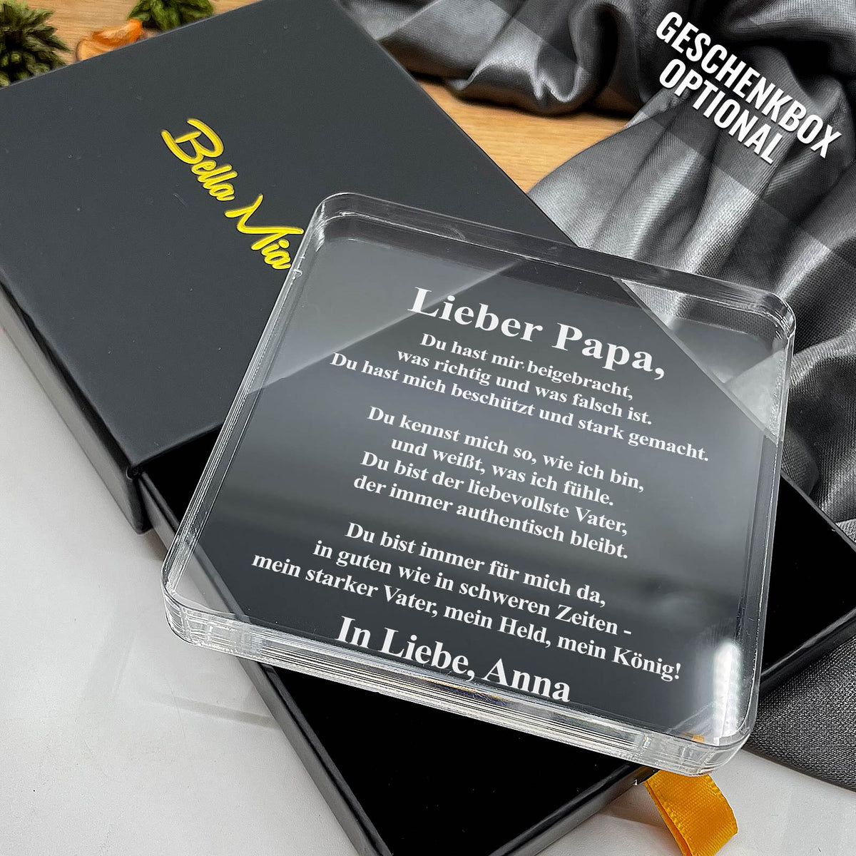 Papa, du hast mich stark gemacht - Plexiglas-Plakette