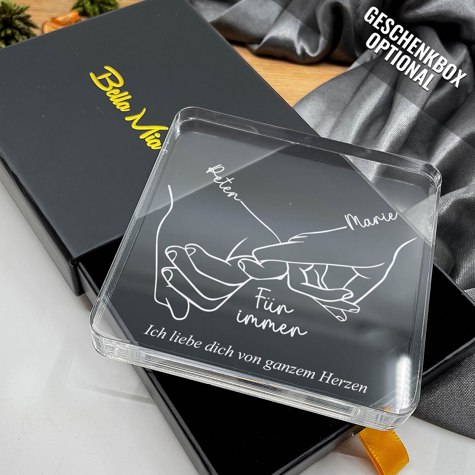 Für immer verbunden - Plexiglas-Plakette