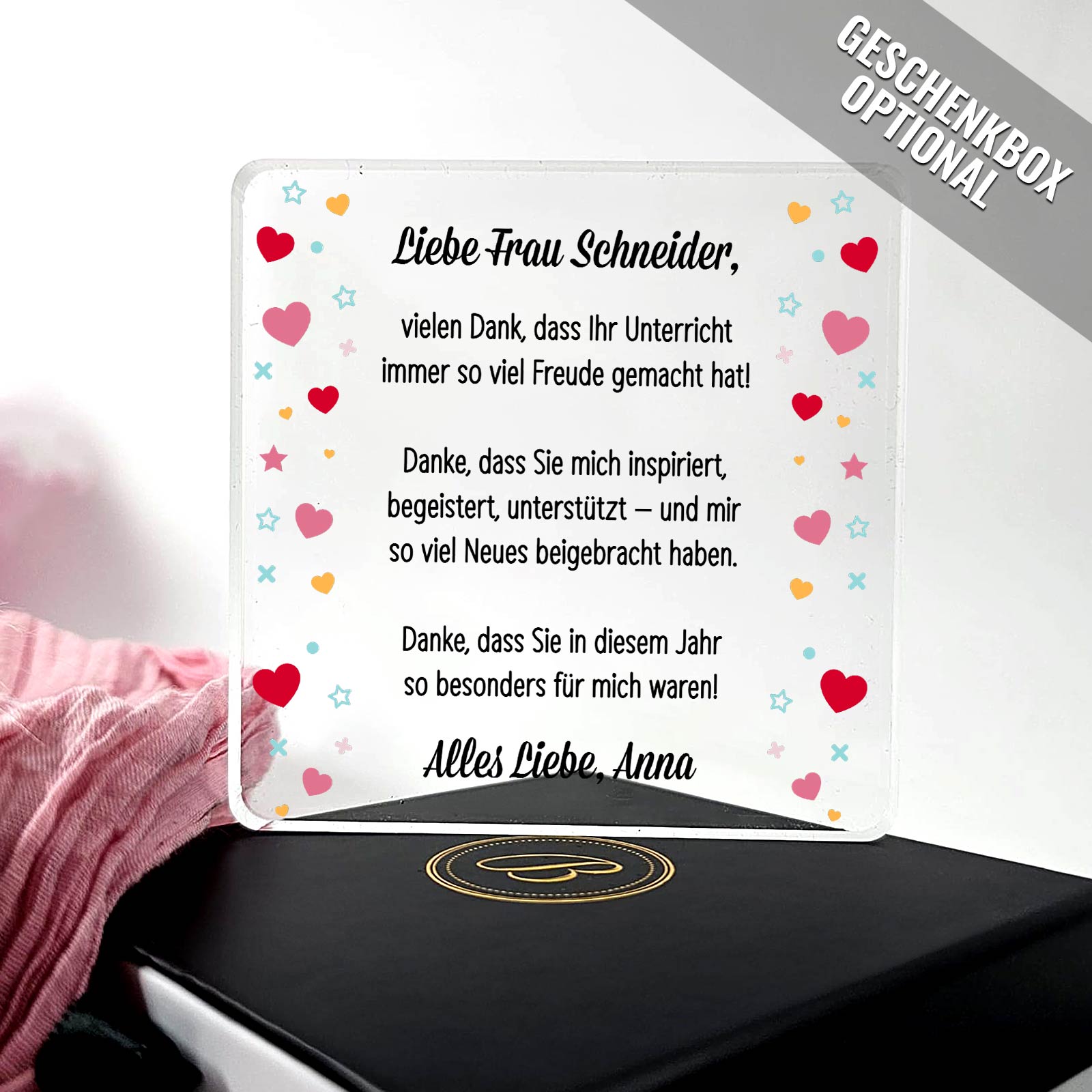 Danke für alles – kleines Geschenk zum Schuljahresende