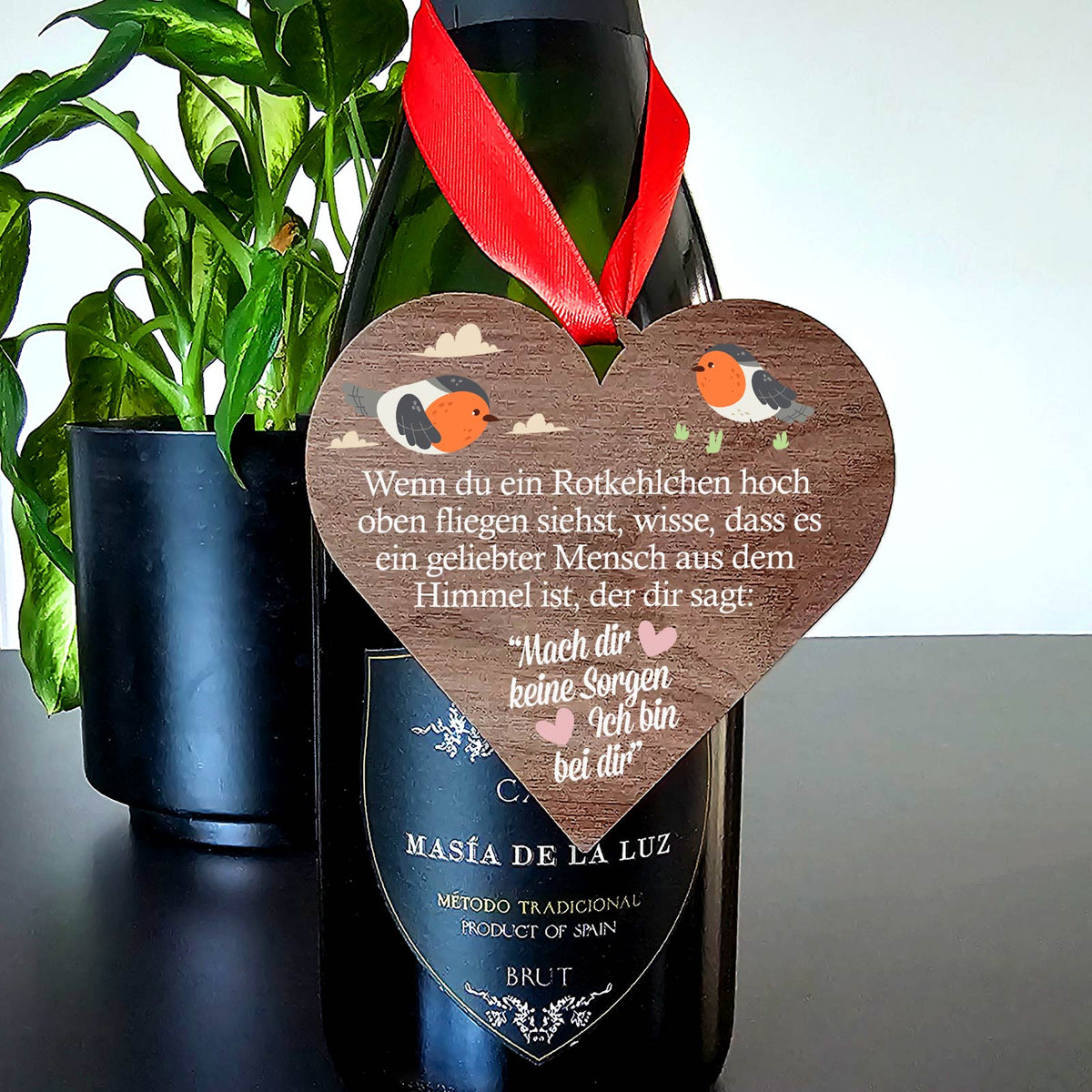 Zum Andenken an geliebte Menschen - Walnussherz