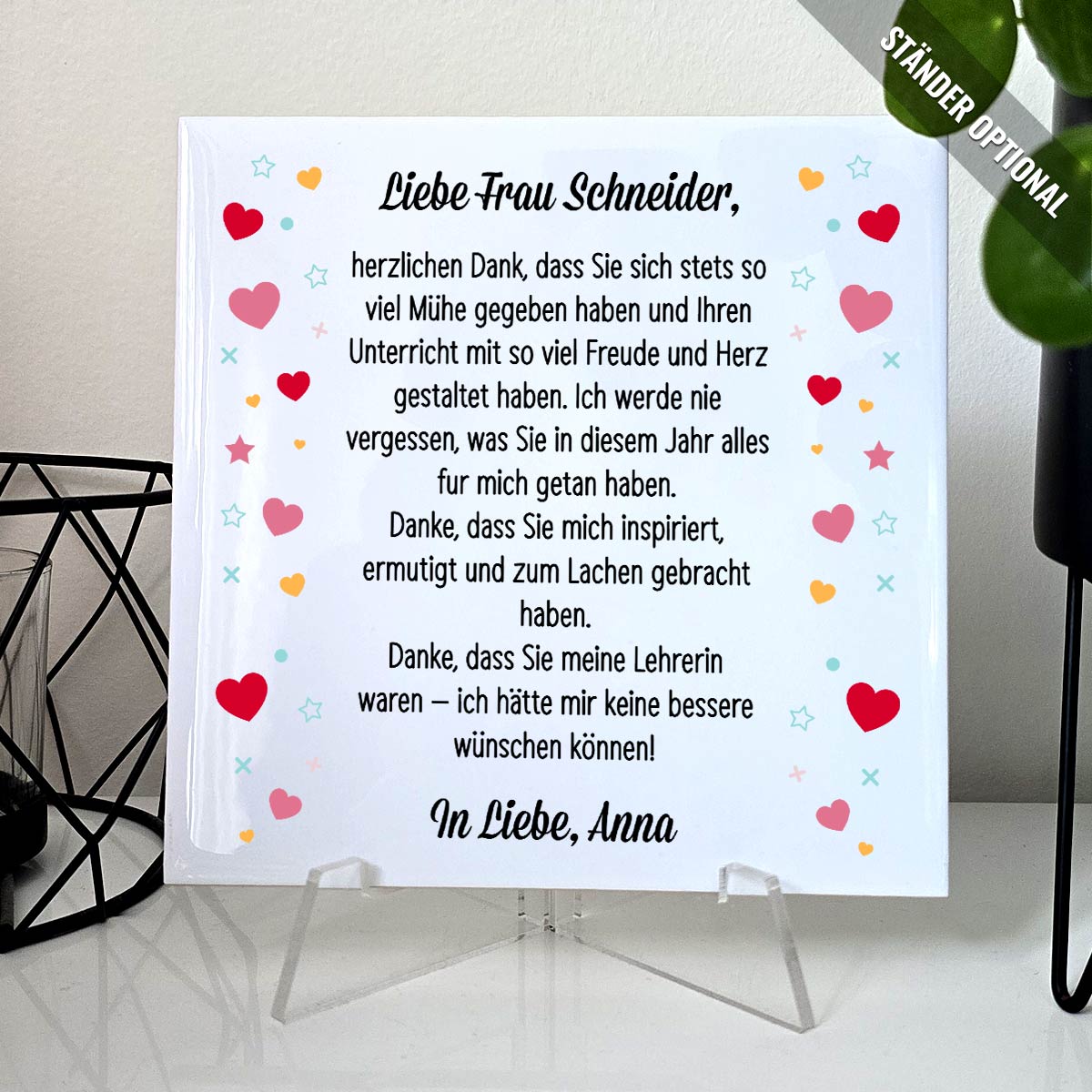 Herzlichen Dank – Geschenkidee für Lehrerinnen