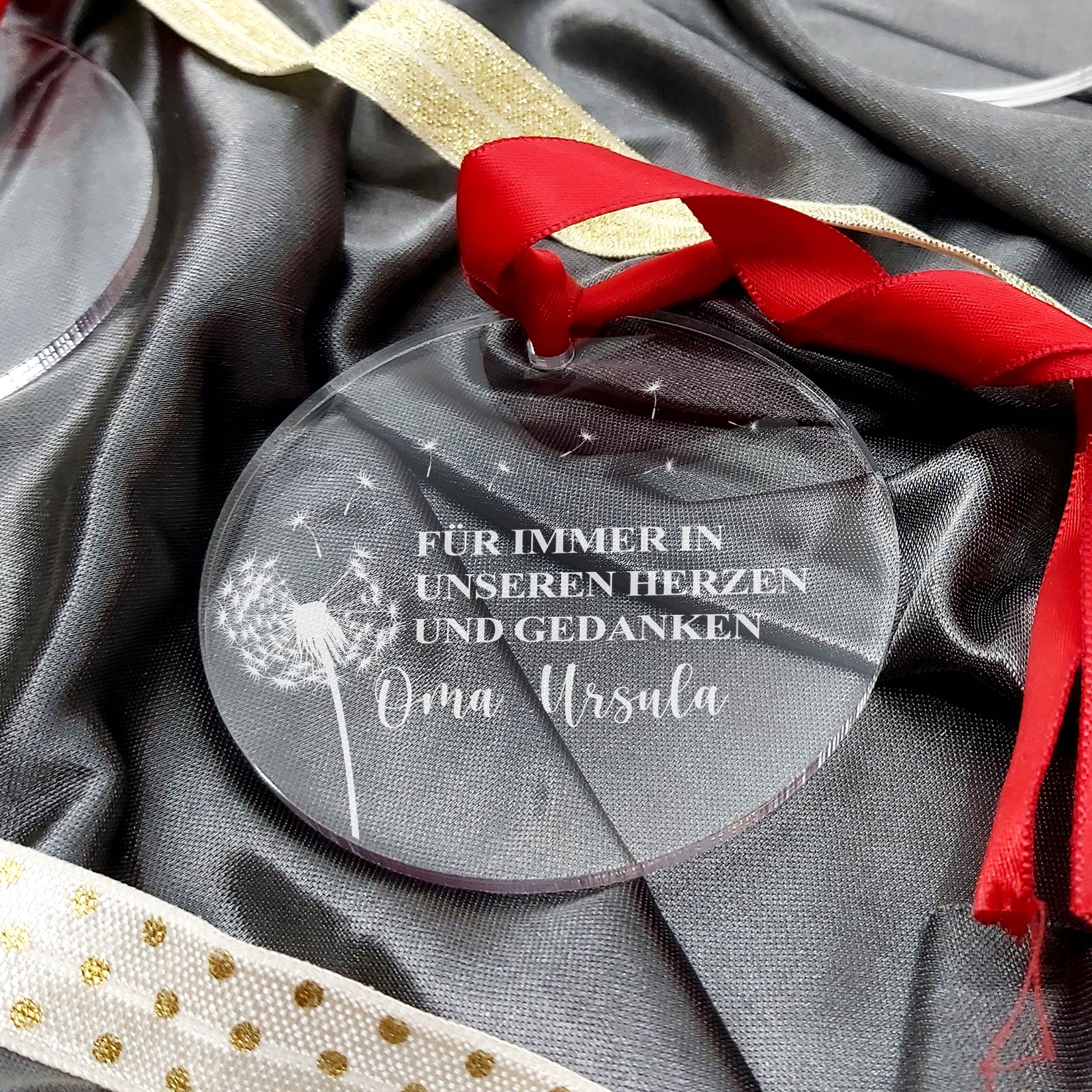 Für immer in unseren Herzen und Gedanken - Weihnachtsdeko