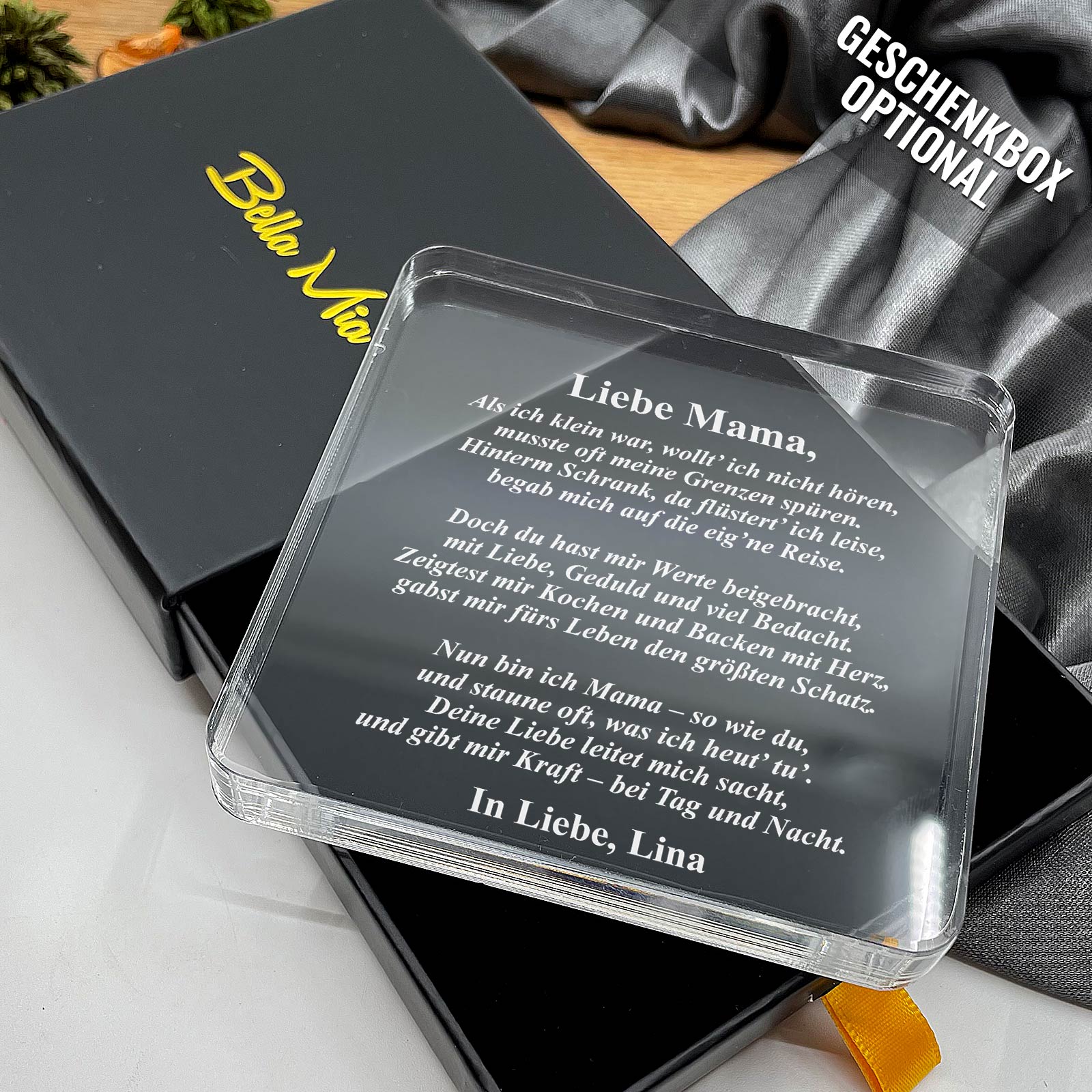 Mama, als ich klein war  - Plexiglasplakette