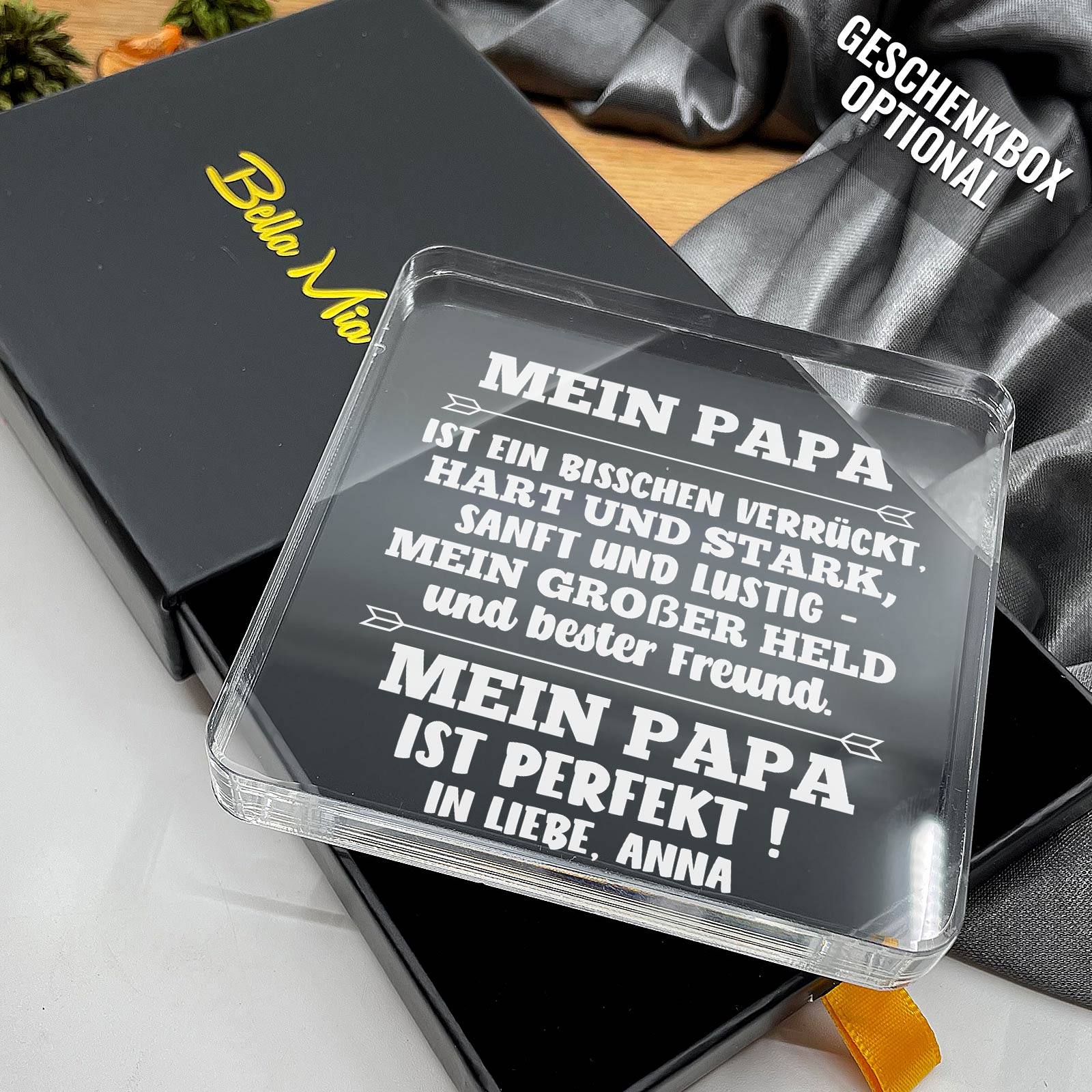 Mein Papa ist perfekt !  – Persönliches Geschenk aus Plexiglas