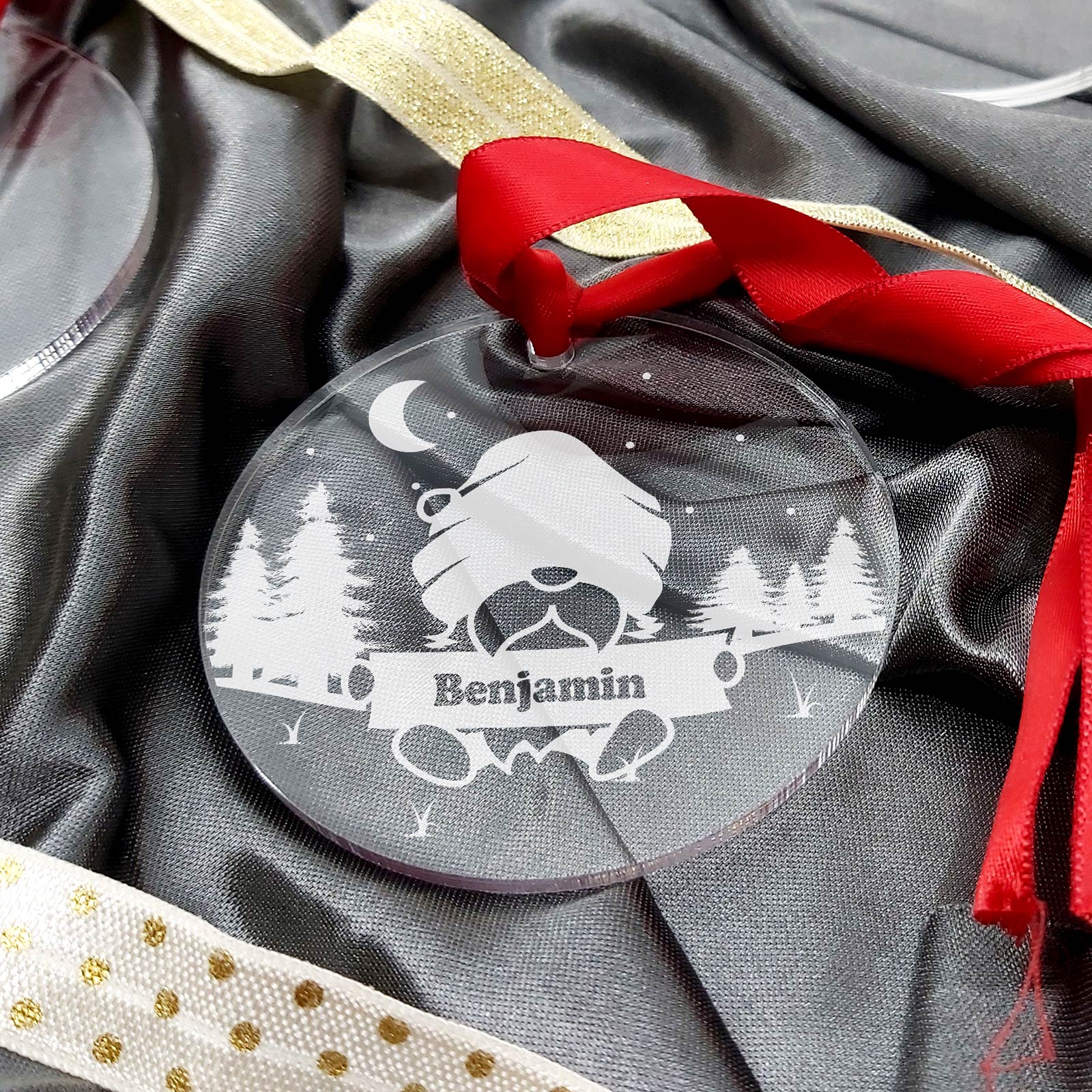 Plexiglas Weihnachtsdeko mit Wichtel