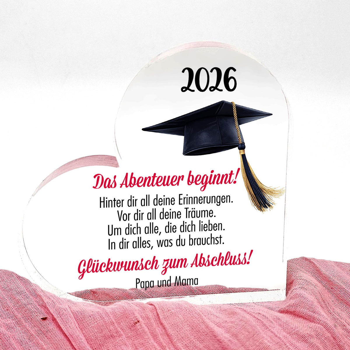 Das abenteuer beginnt -  Plexiglasherz