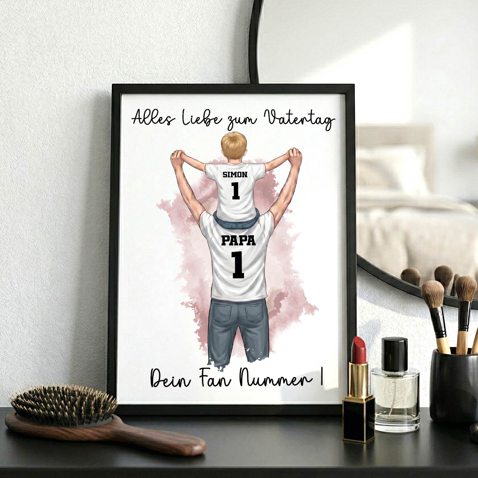 Fußballpapa - Bilderrahmen mit Print