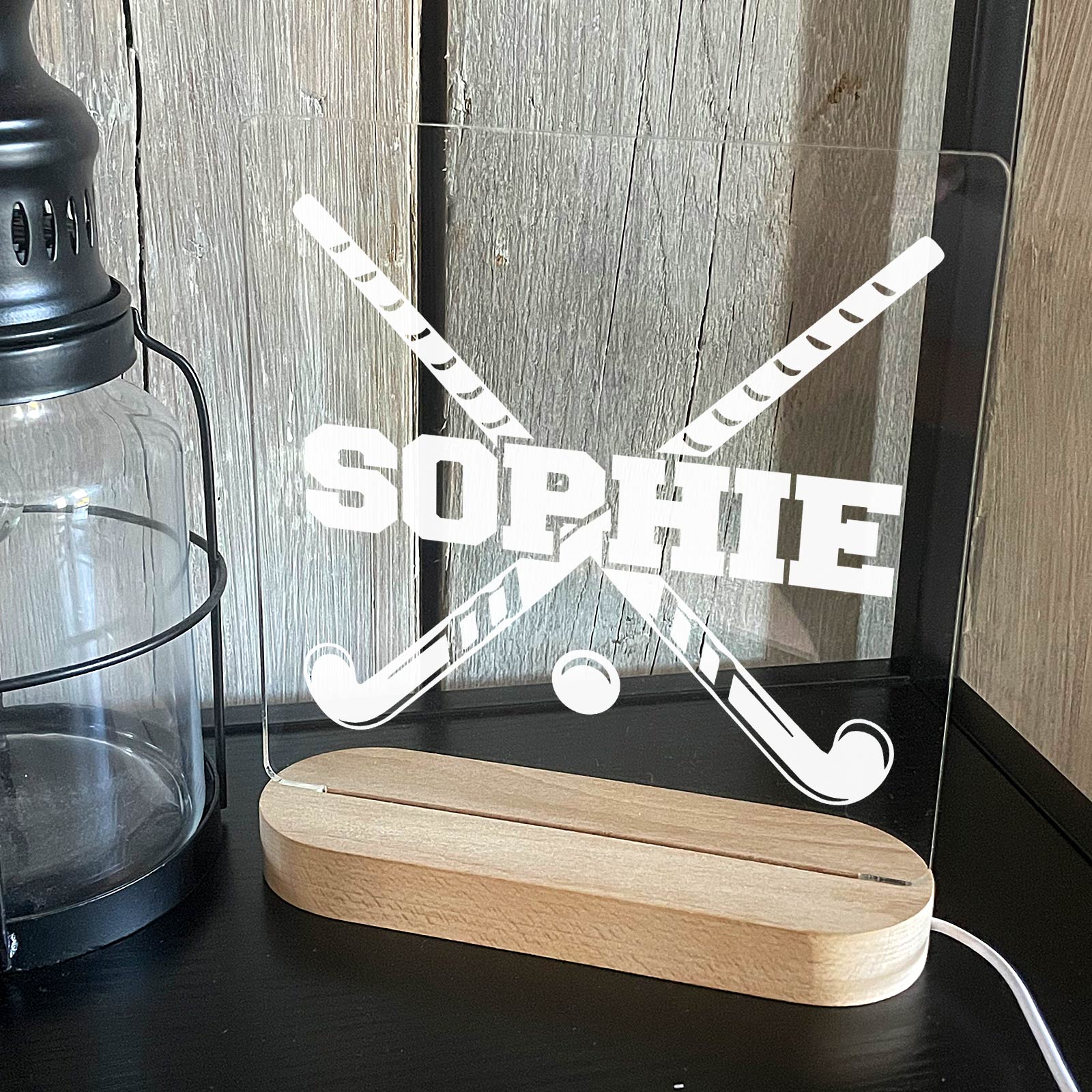 Hockey Nachtlampe mit Namen