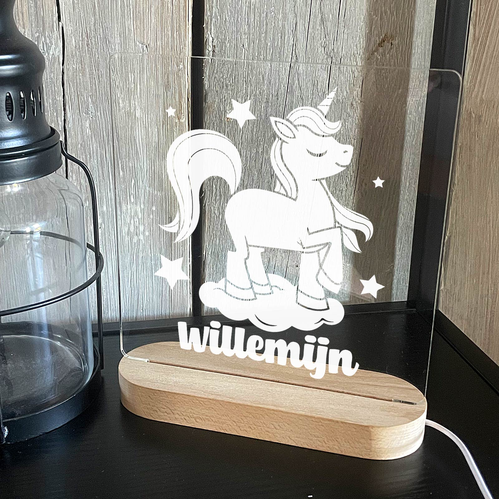 Einhorn Nachtlampe mit Namen