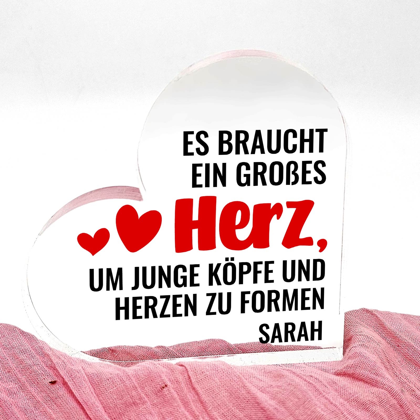 Ein großes Herz – Geschenk zum Abschied für Lehrerinnen und Erzieherinnen