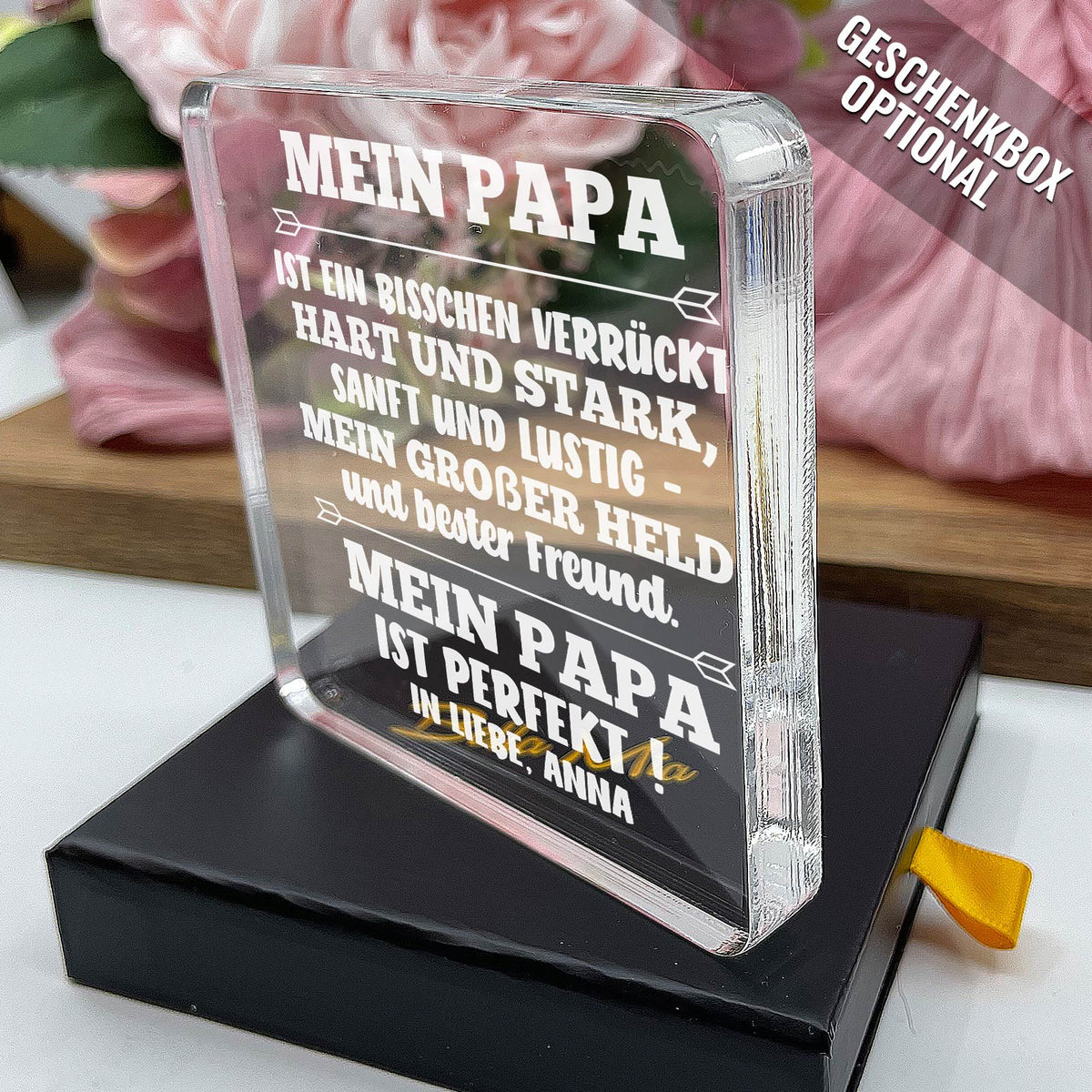 Mein Papa ist perfekt !  – Persönliches Geschenk aus Plexiglas