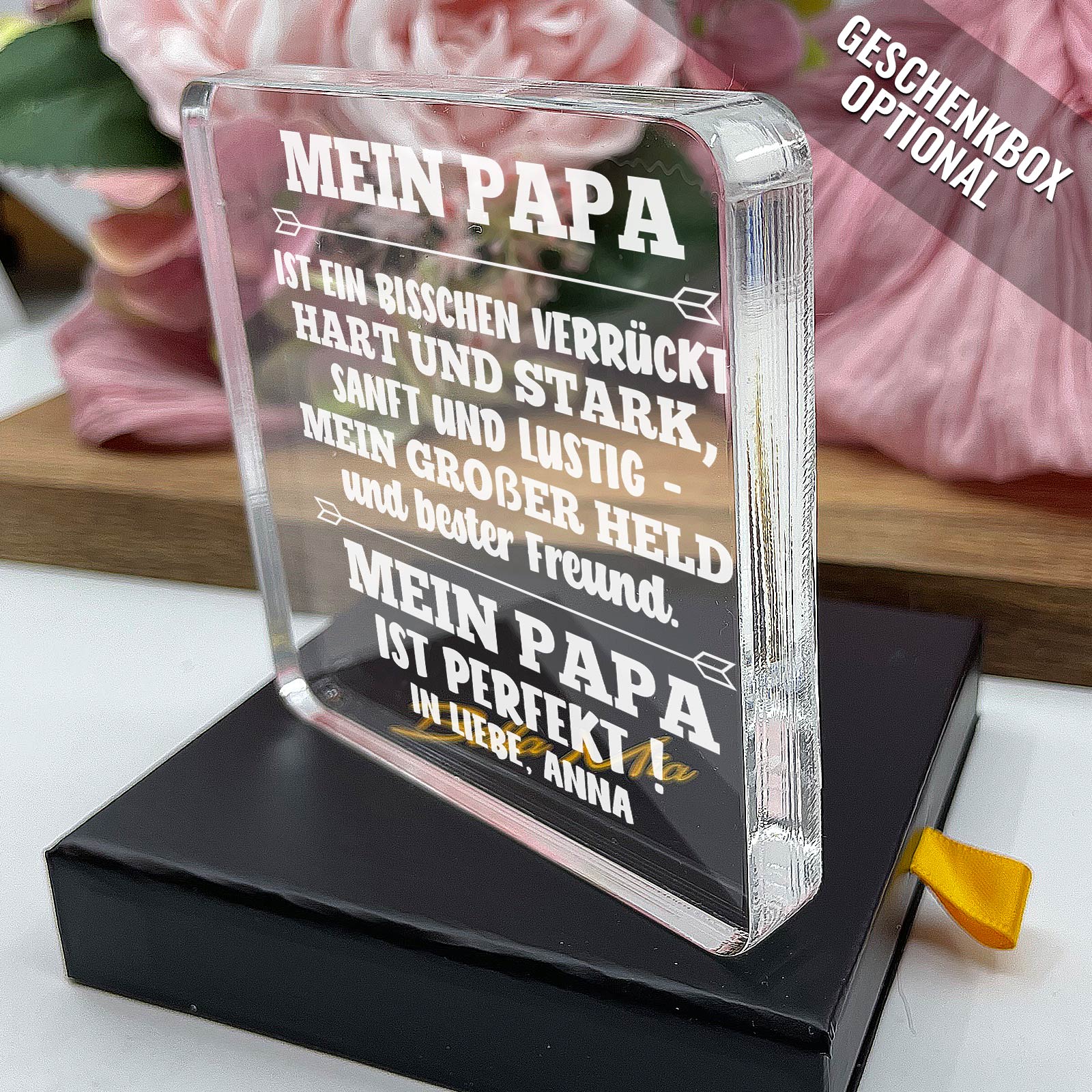 Mein Papa ist perfekt !  – Persönliches Geschenk aus Plexiglas