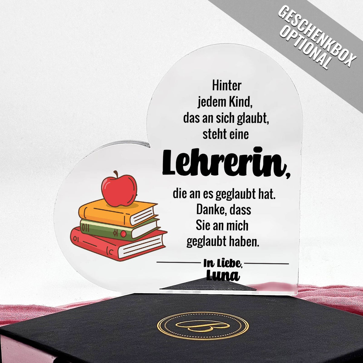 Hinter jedem Kind – Herz Geschenk für Erzieherinnen