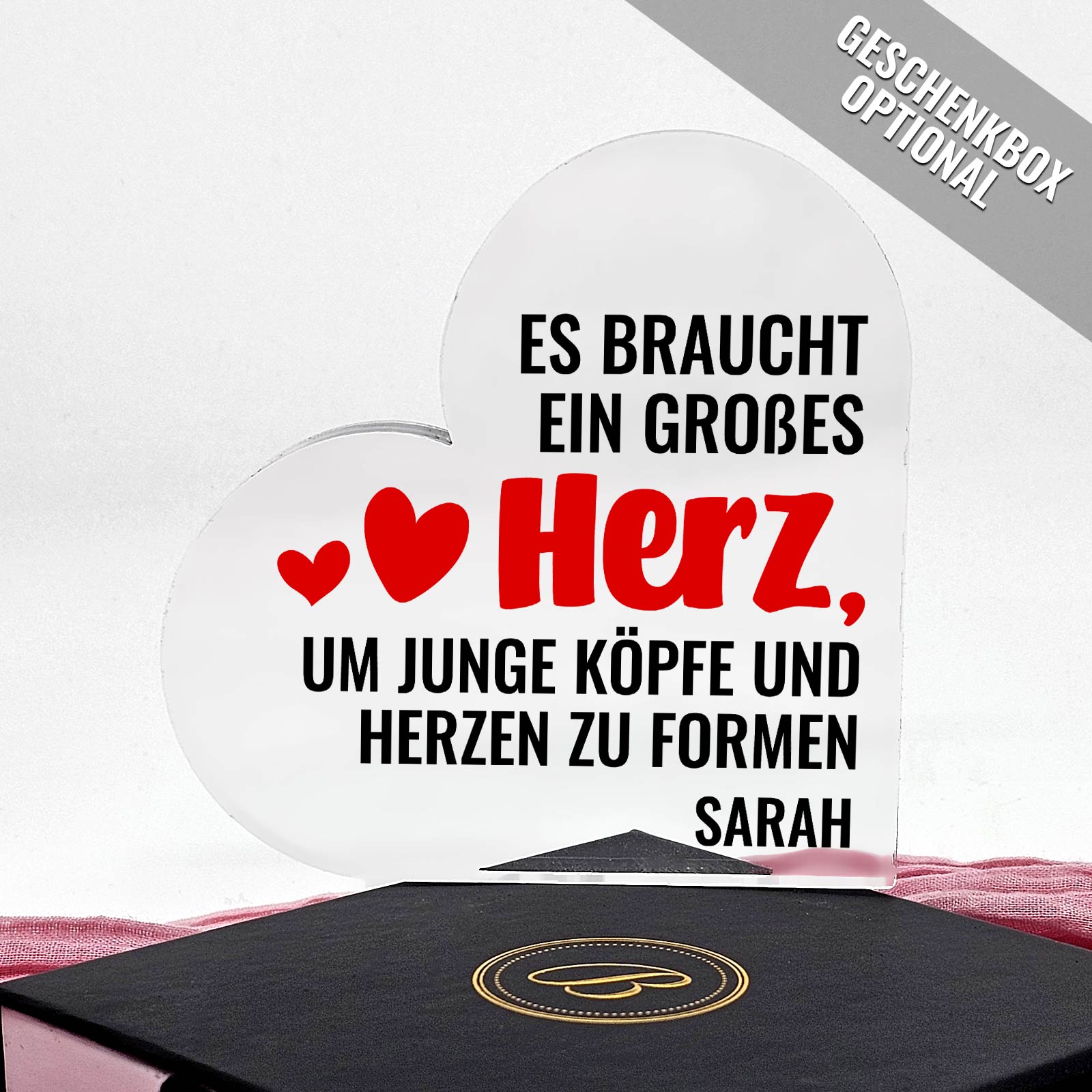 Ein großes Herz – Geschenk zum Abschied für Lehrerinnen und Erzieherinnen