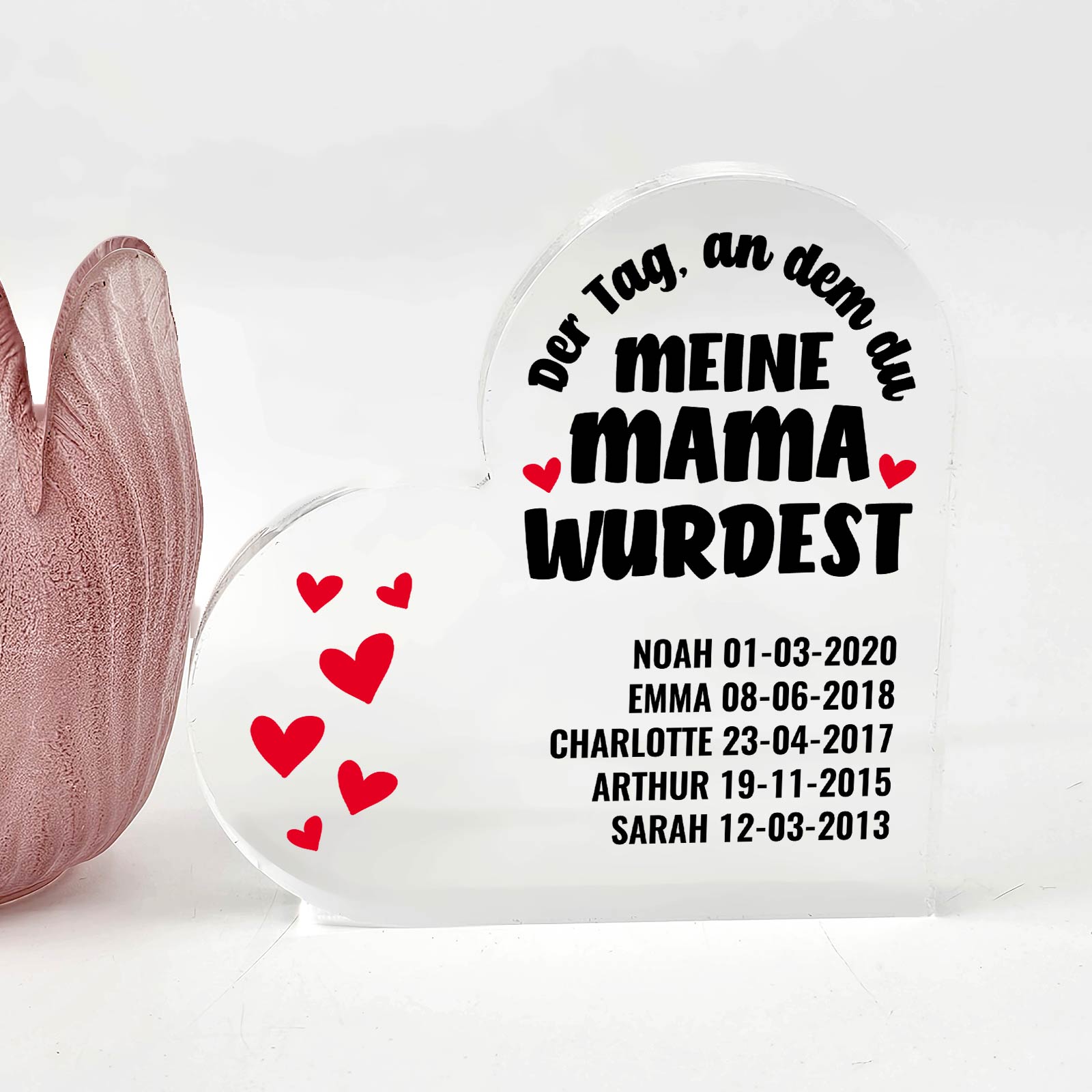 Der Tag, an dem du meine Mama wurdest - Herz aus Plexiglas