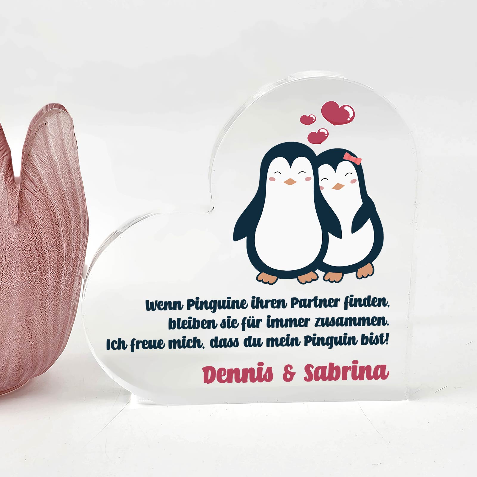 Pinguin Paar – Plexiglasherz