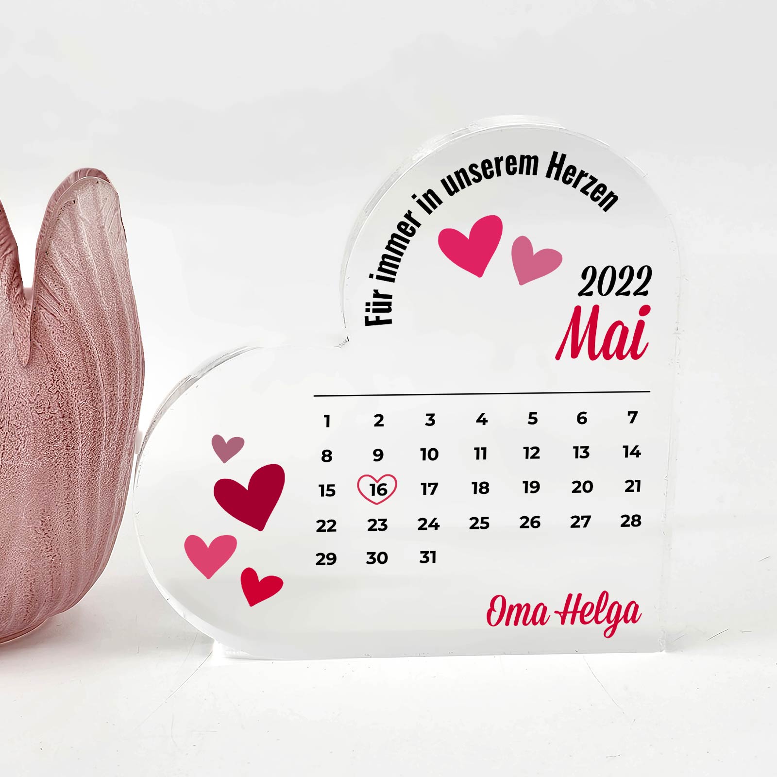 Der schönste Tag aller Zeiten – Personalisierbares Plexiglasherz