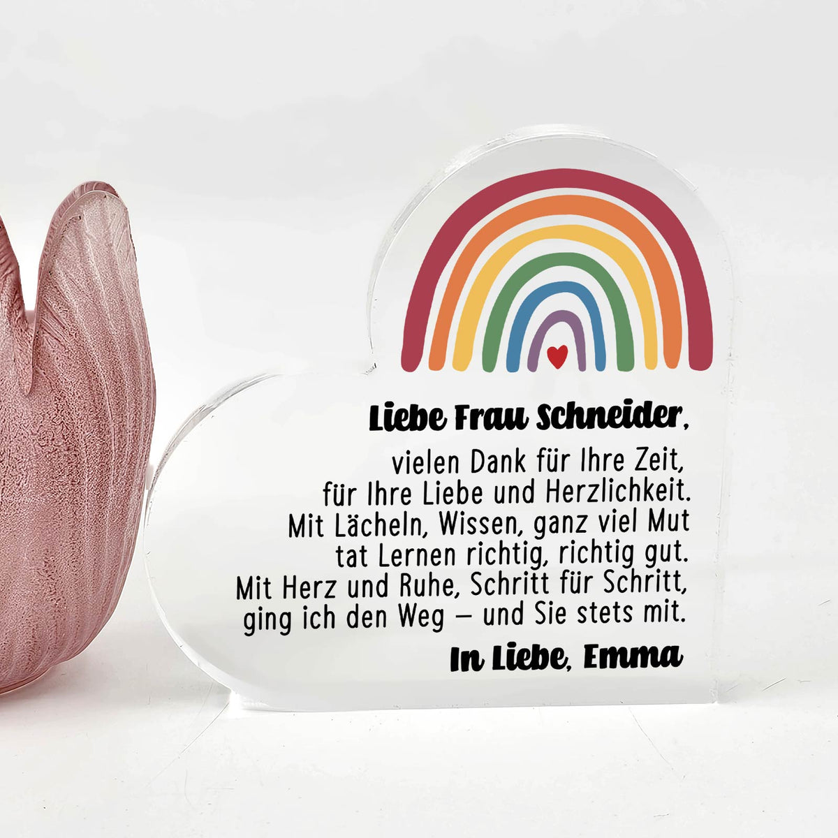 Danke, liebe Lehrerin – Herz Geschenk zum  Schuljahresende