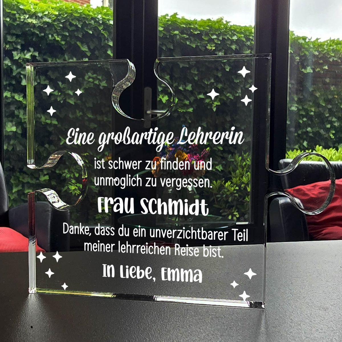 Eine großartige Lehrerin - Plexiglas-Puzzle Teil