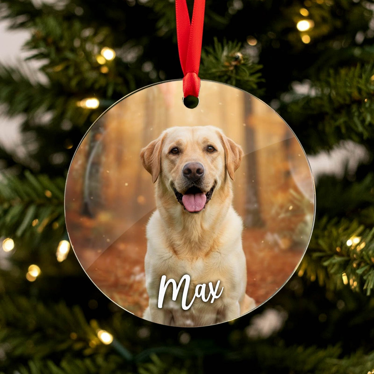 Dein Hund/Katze als Foto-Weihnachtskugel