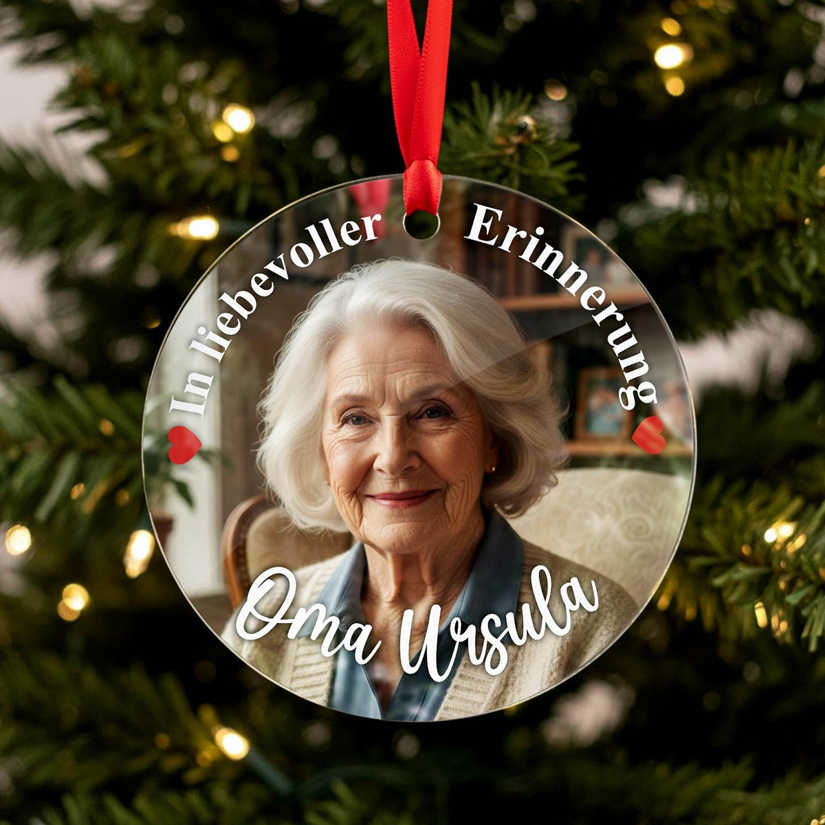 In liebevoller Erinnerung Foto-Weihnachtskugel