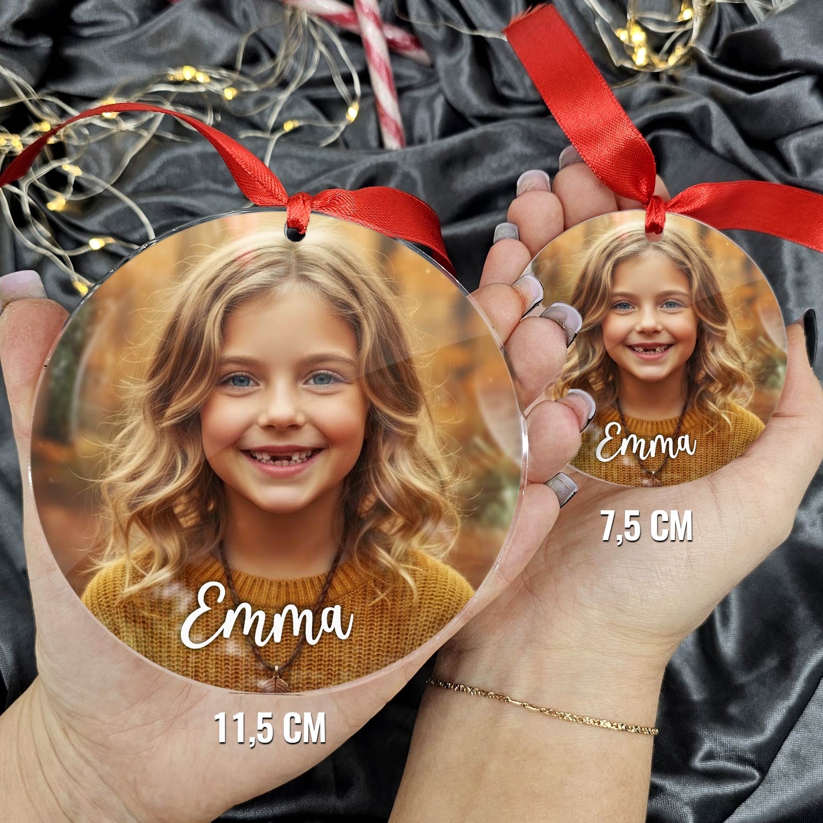 Personalisierte Foto-Weihnachtskugeln