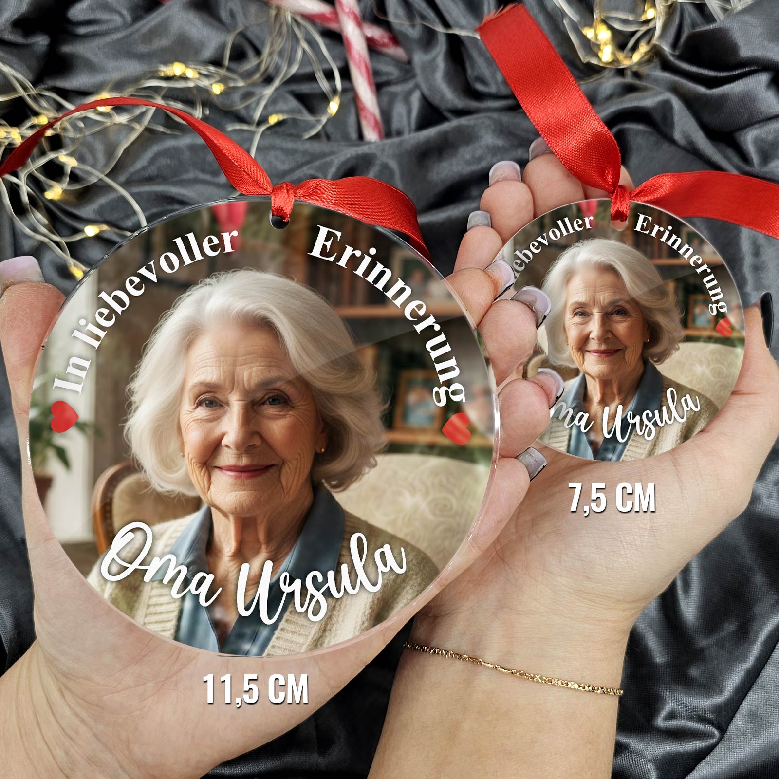 In liebevoller Erinnerung Foto-Weihnachtskugel